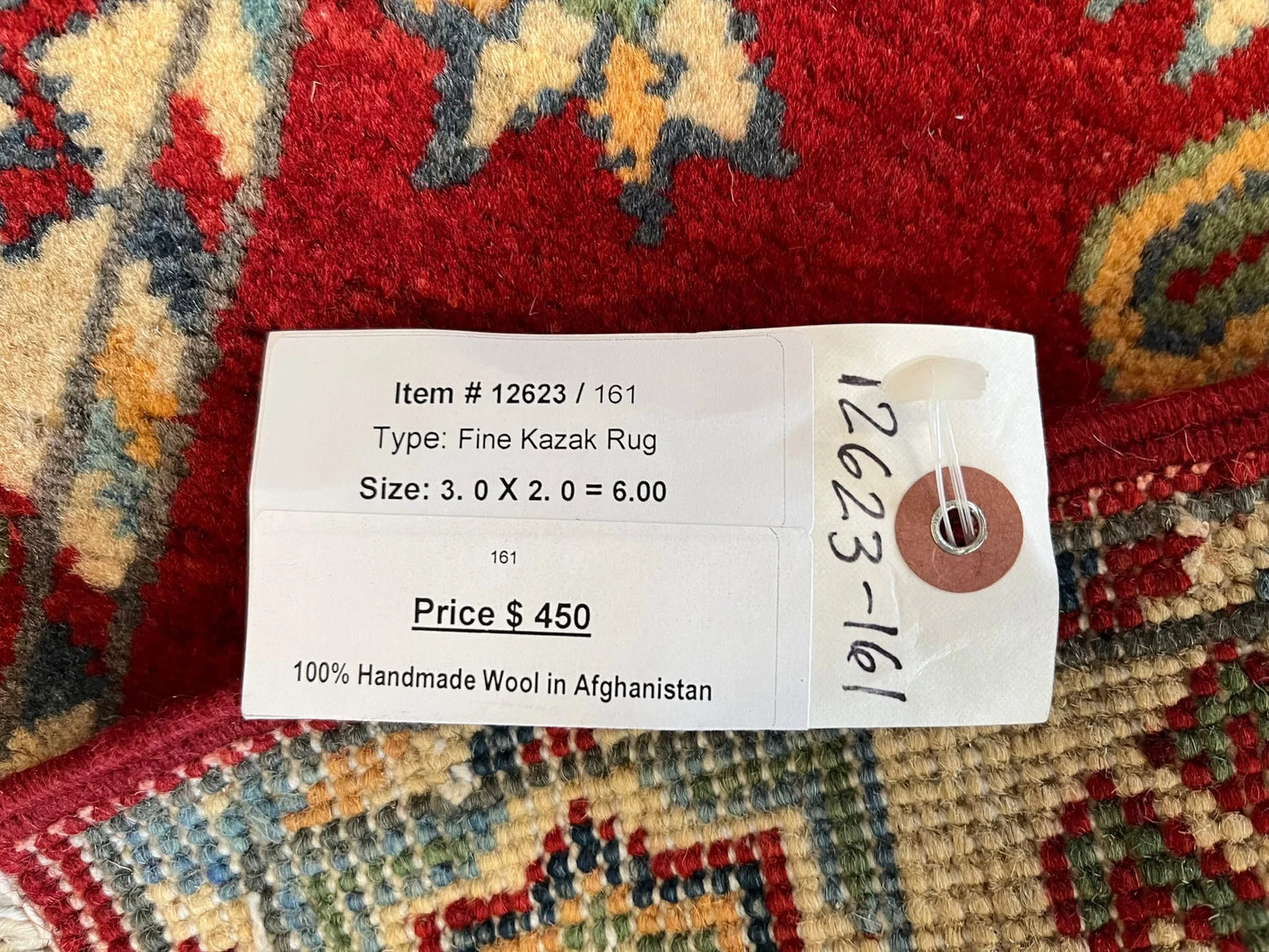 2X3 Kazak Tribal Handmade Wool Rug # 12623