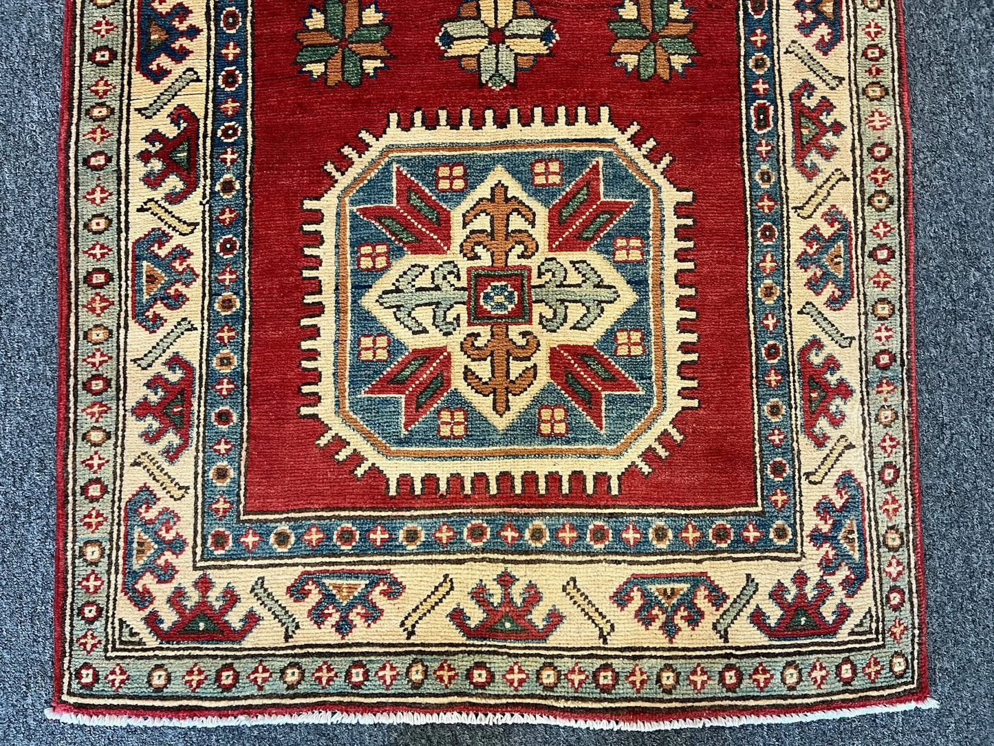 Kazak 2' 9"X10' Handmade Wool Runner Rug # 10410