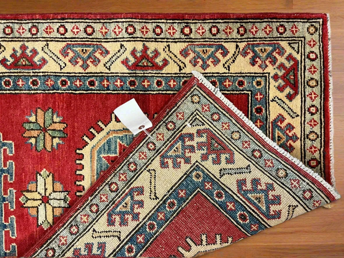Hallway Runner 10Ft Kazak Handmade Wool Rug # 10221