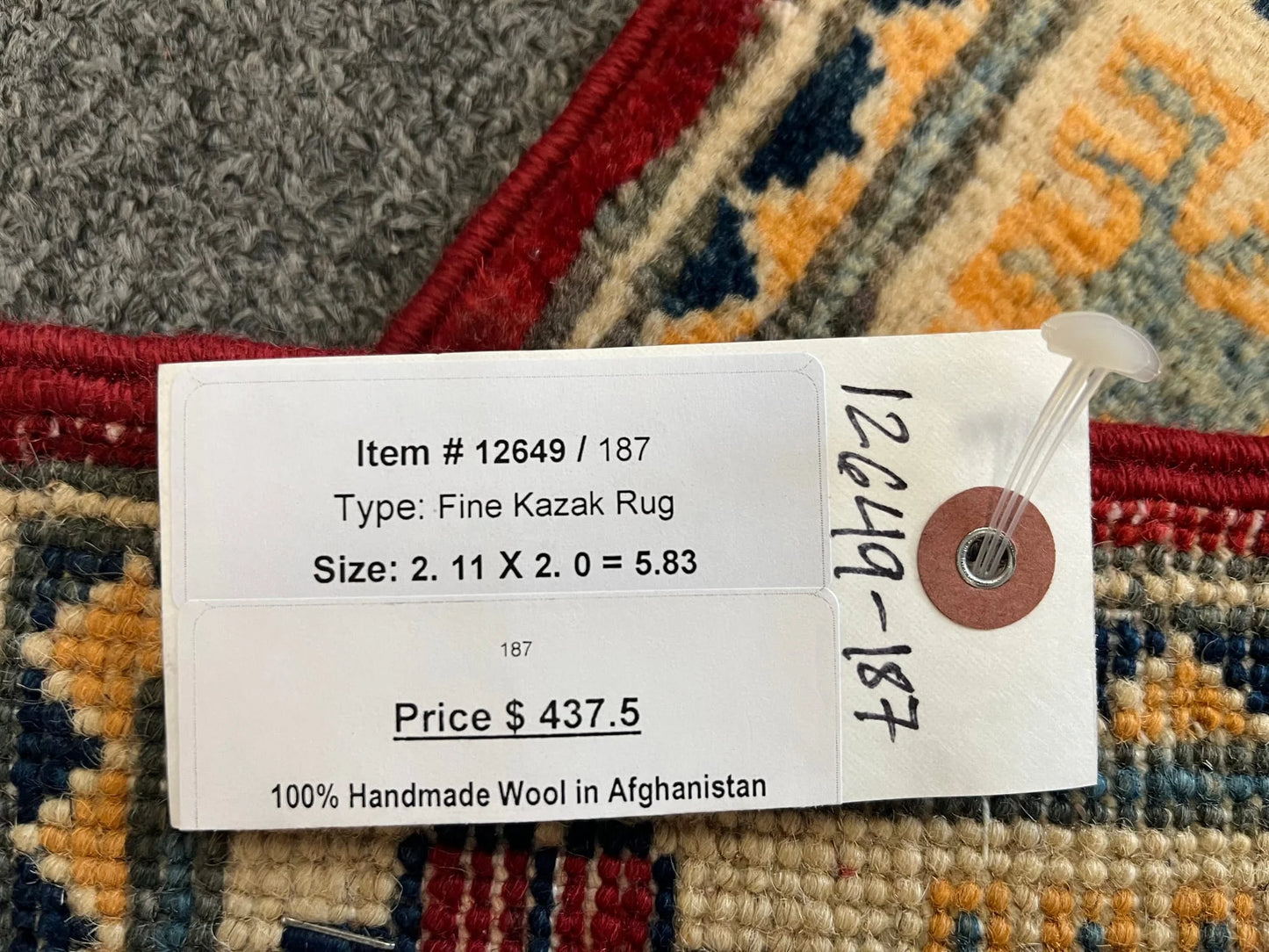 2X3 Kazak Tribal Handmade Wool Rug # 12649