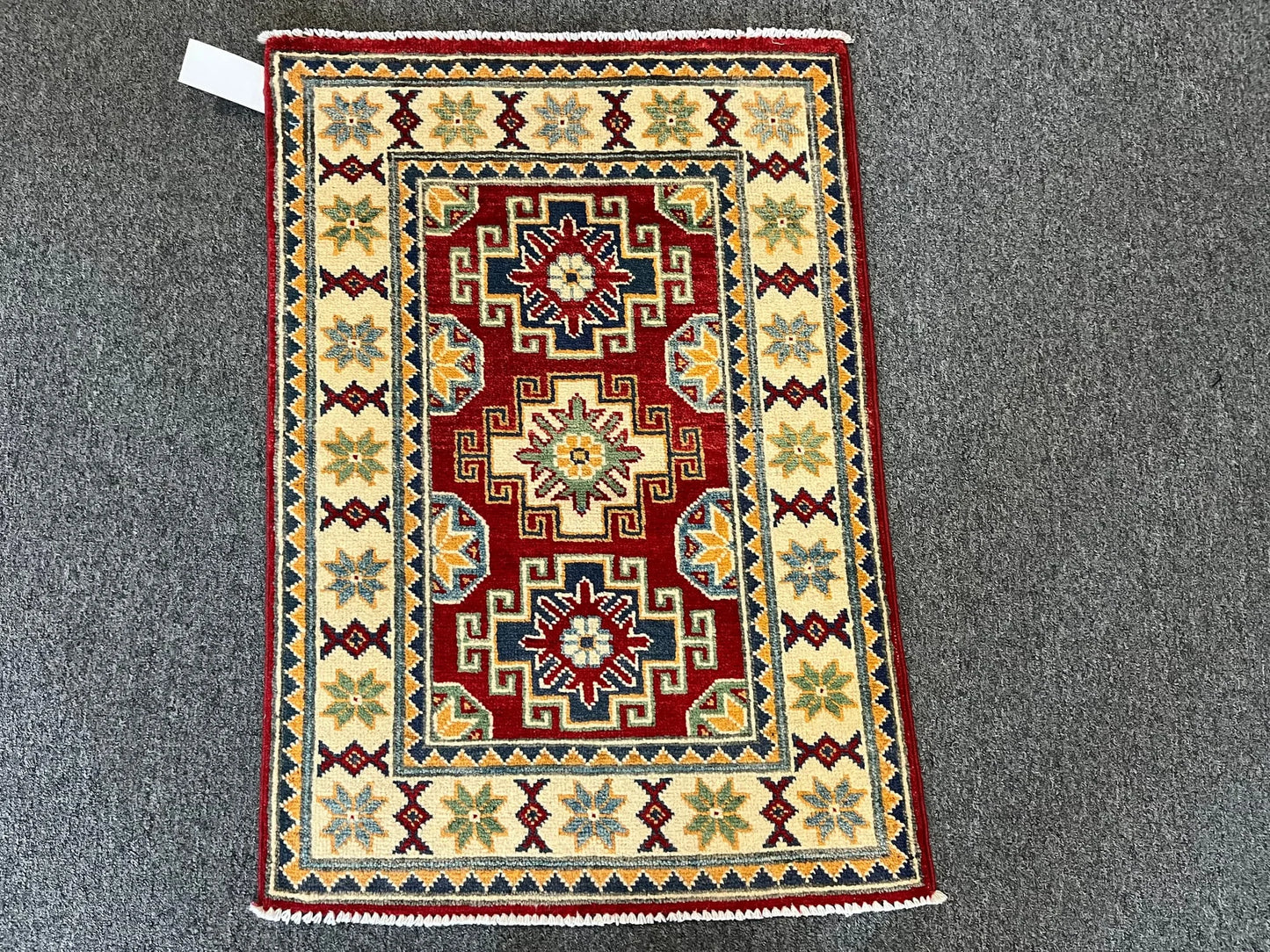 2' X 3' Fine Kazak Handmade Wool Rug # 12628