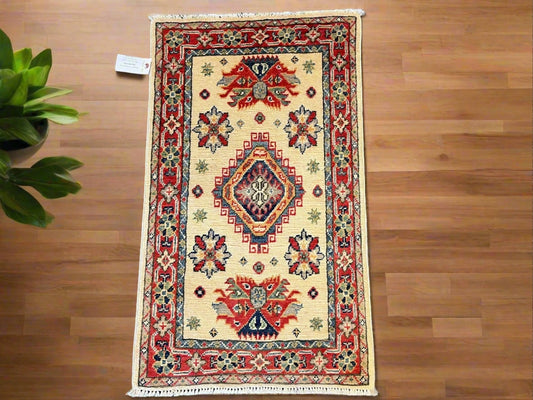 2X3 Kazak Tribal Handmade Wool Rug # 12613