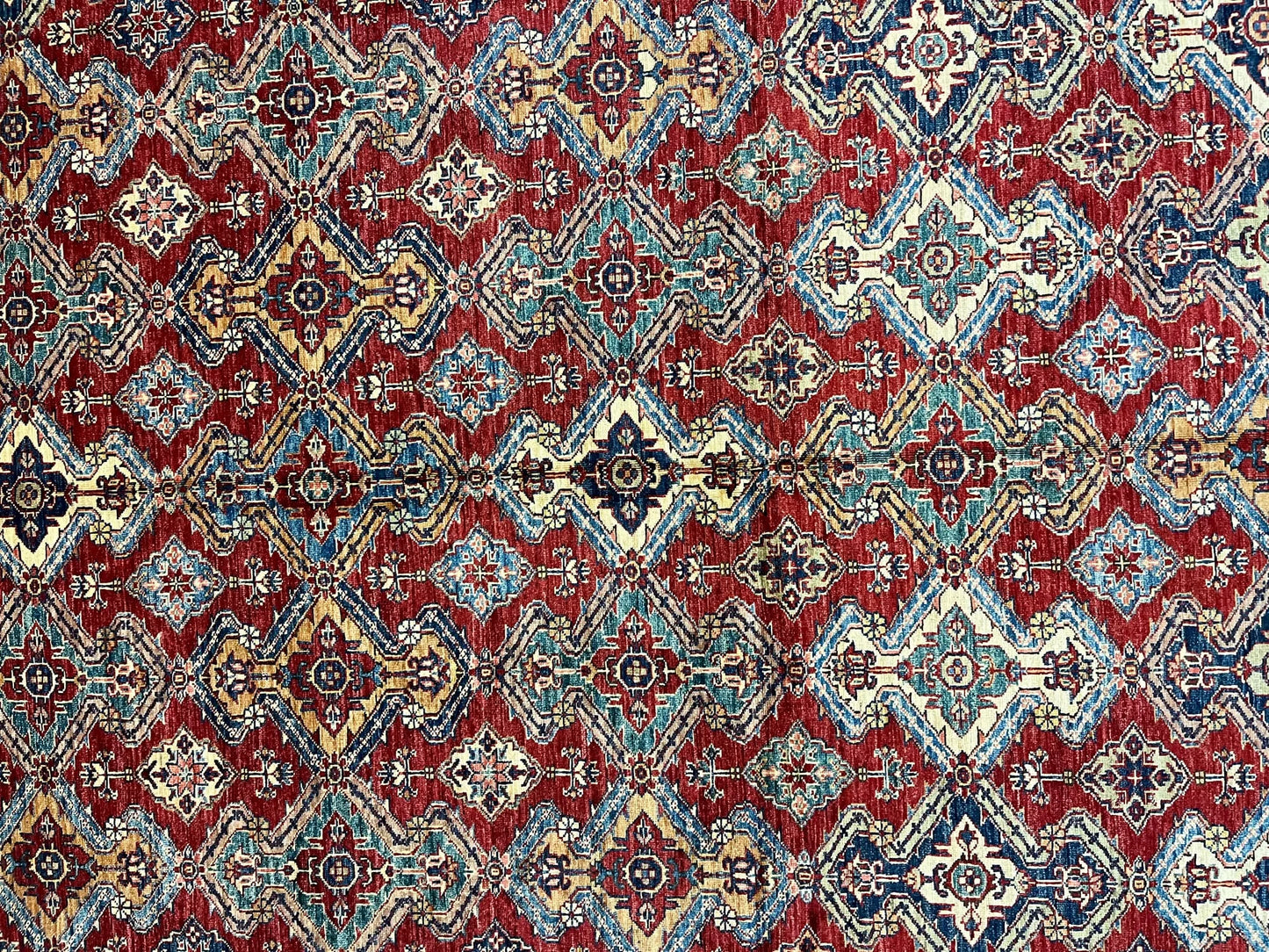 Super Kazak 10X13 Hand-Knotted Wool Rug # 11032