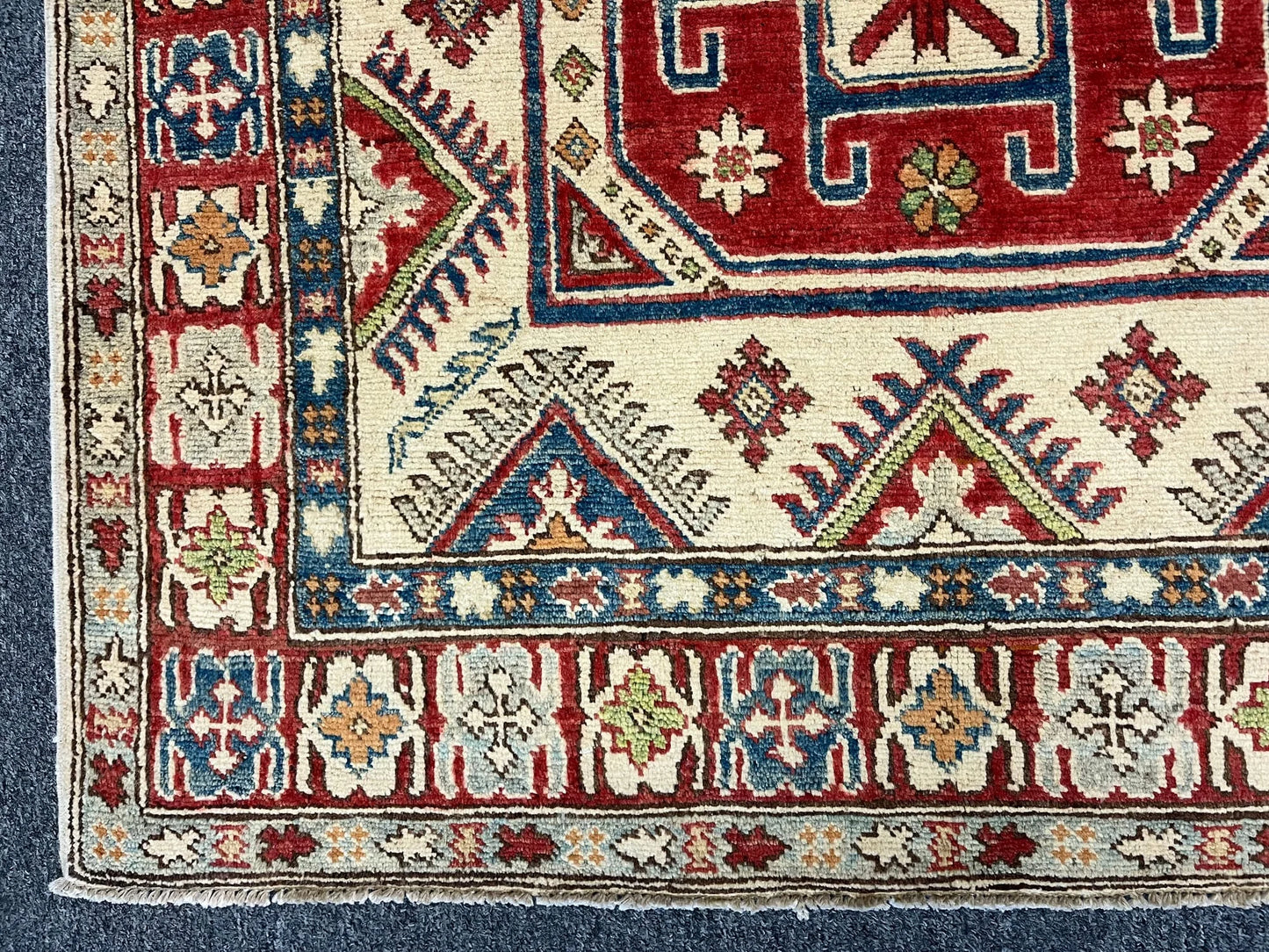 4X6 Kazak Handmade Wool Rug # 9887