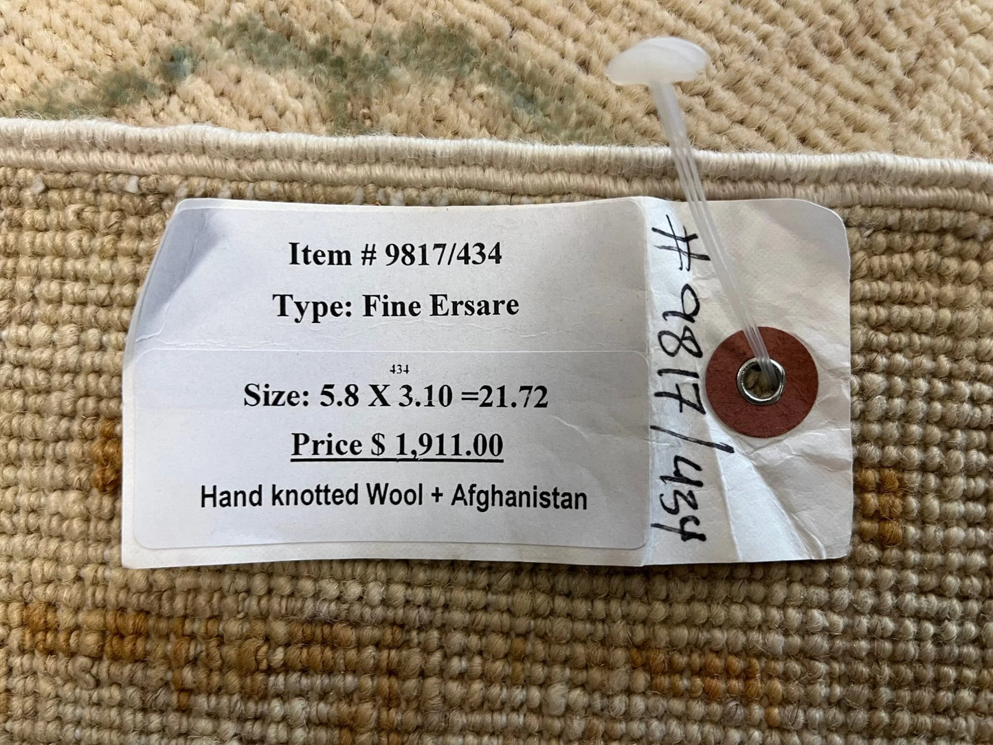 Chobi Ziegler 4X6 Handmade Wool Rug # 9817