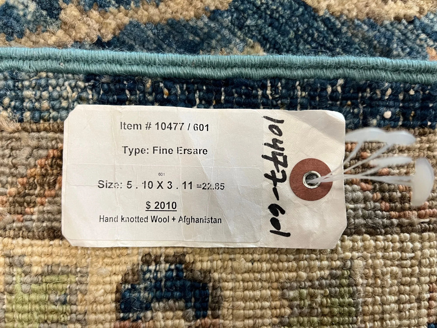 Chobi Ziegler Blue 4X6 Handmade Wool Rug # 10477