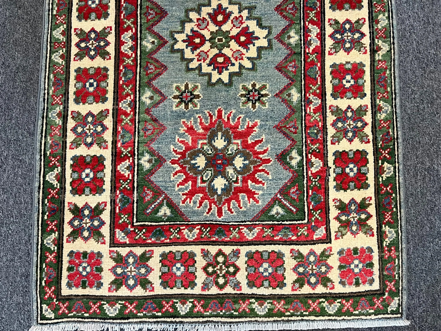 Kazak Multicolor 3X4 Handmade Wool Rug # 13017