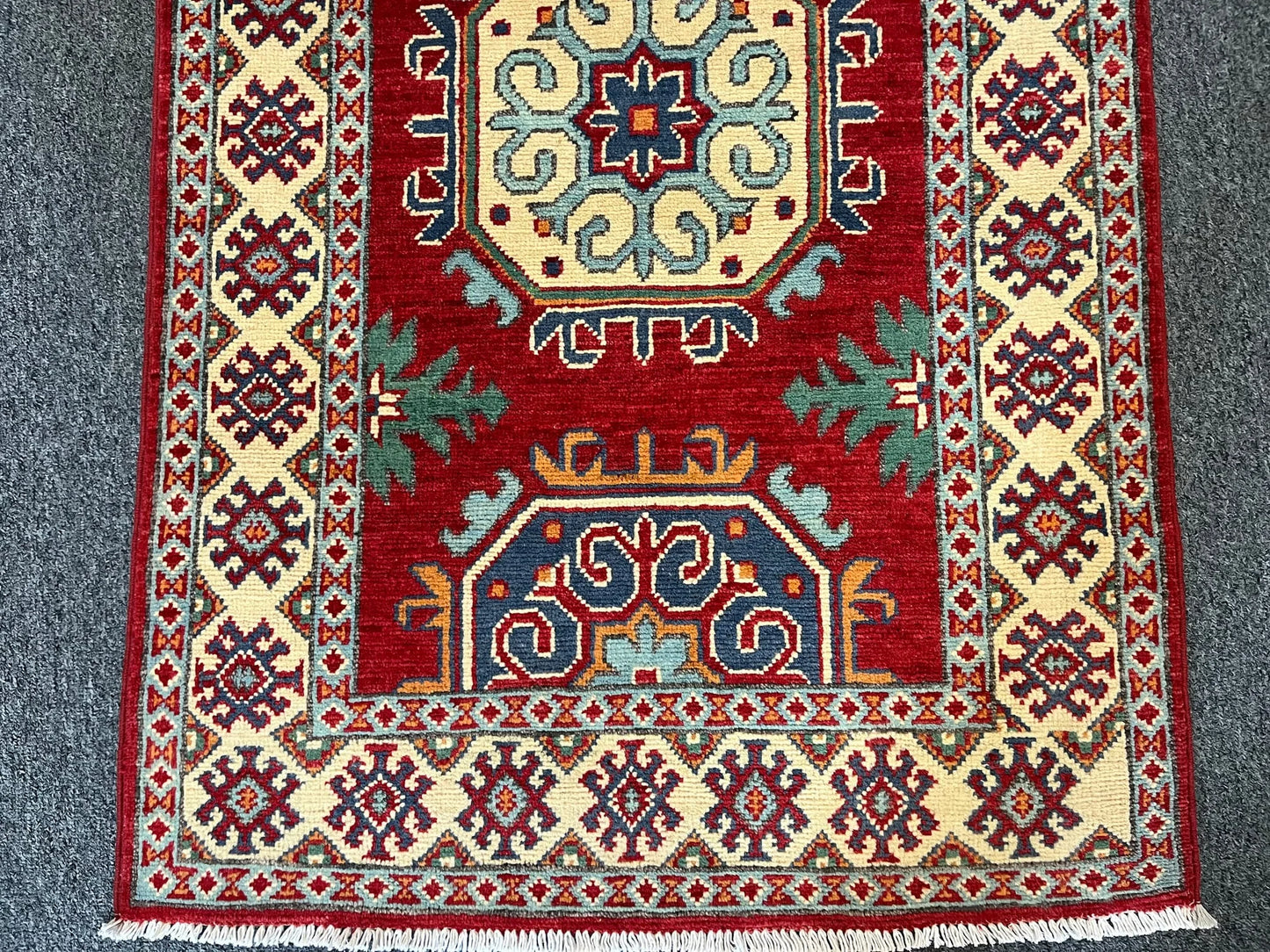 Kazak Multicolor 3X4 Handmade Wool Rug # 13029