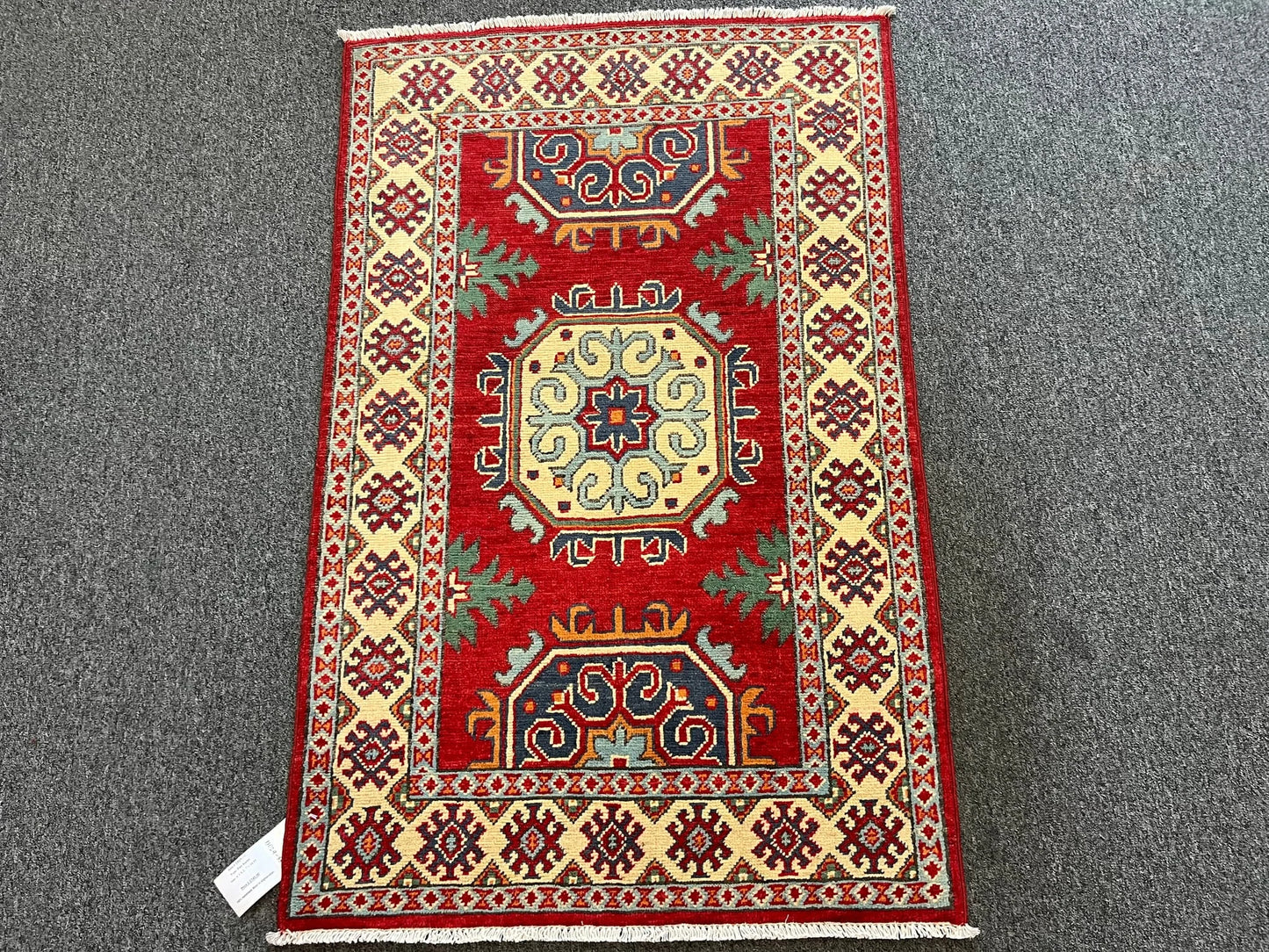 Kazak Multicolor 3X4 Handmade Wool Rug # 13029