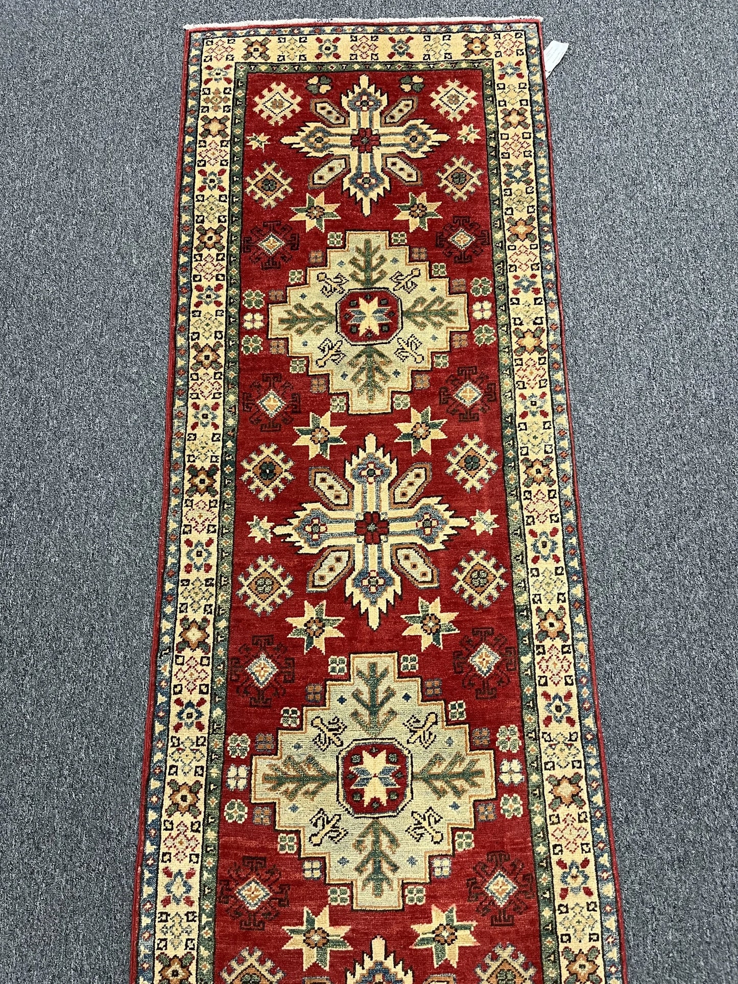 Kazak 2' 6"X10 Handmade Wool Runner Rug # 10043