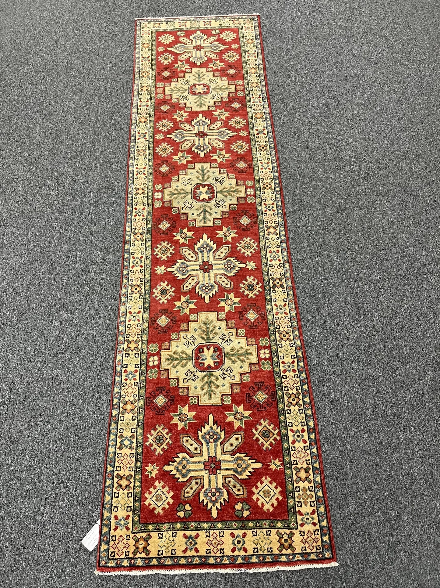 Kazak 2' 6"X10 Handmade Wool Runner Rug # 10043