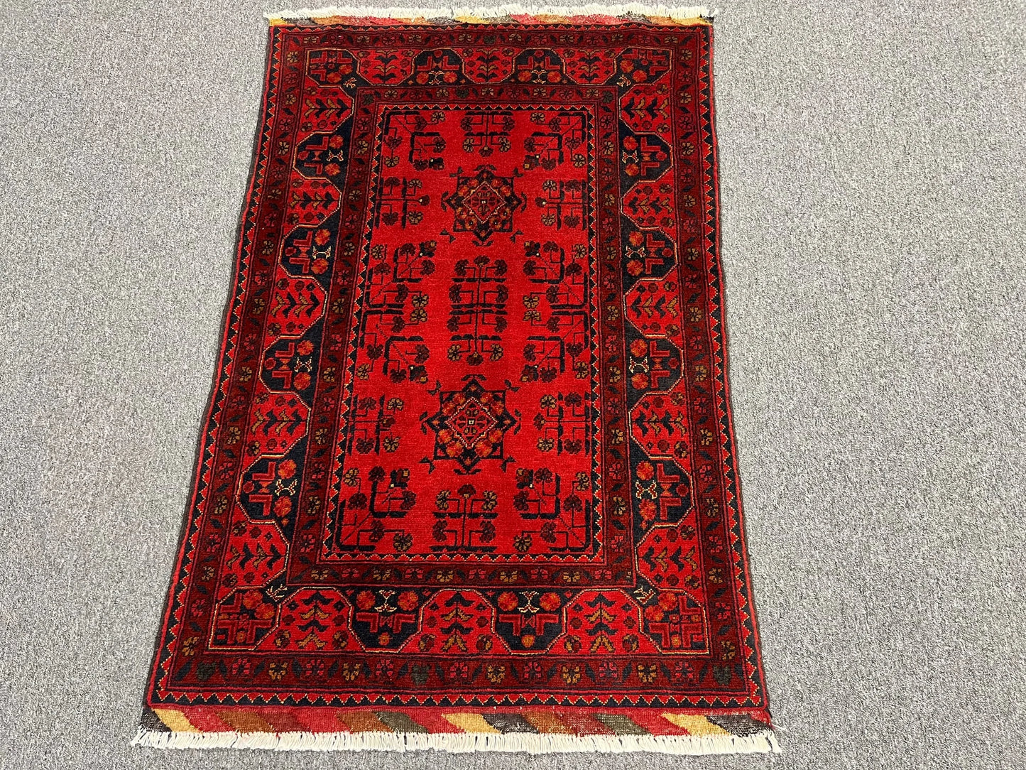 Khal Mohammadi Red Area Rug 3X5 Handmade Wool # 13492