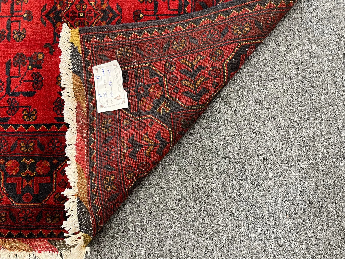 Khal Mohammadi Red Area Rug 3X5 Handmade Wool # 13492