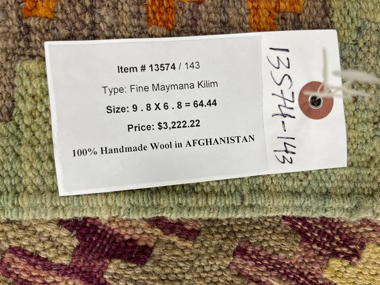 Kilim Flatweave 7X10 Reversible Multicolor Wool Rug # 13574