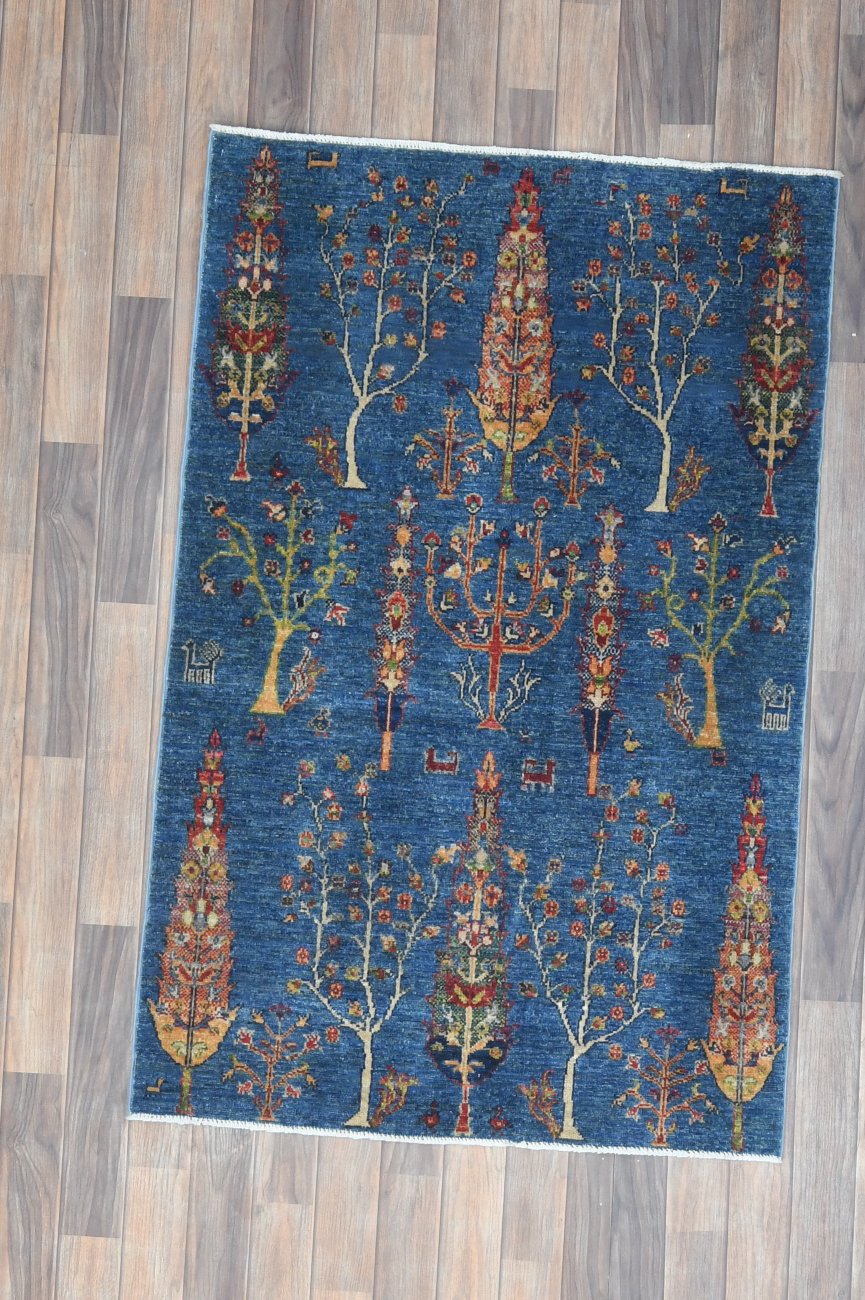 Tree of Life 3X5 Handmade Wool Rug # 14640