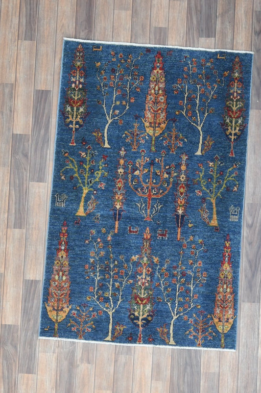 Tree of Life 3X5 Handmade Wool Rug # 14640