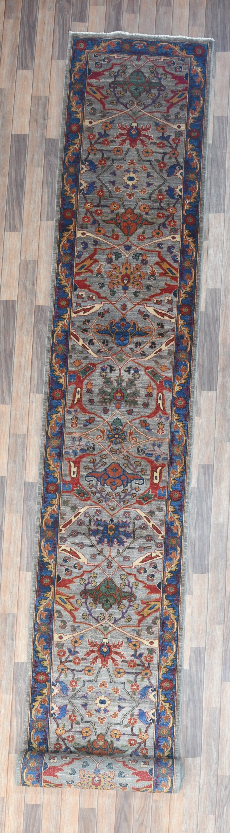 2' 9"X 23' Afghan Bijer Handmade Wool Runner Rug # 14643