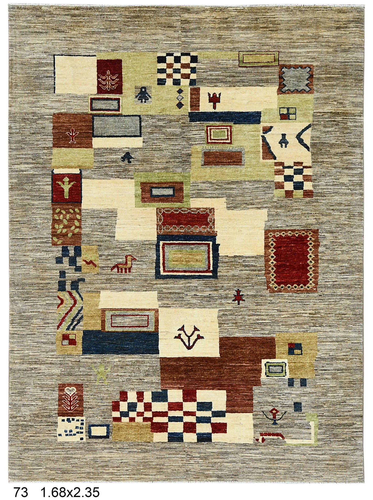 6X8 Gabbeh Loribaft Handmade Wool Tribal Rug # 14434