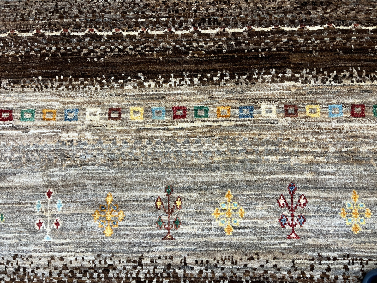 7X10 Gabbeh Loribaft Handmade Wool Tribal Rug # 14431