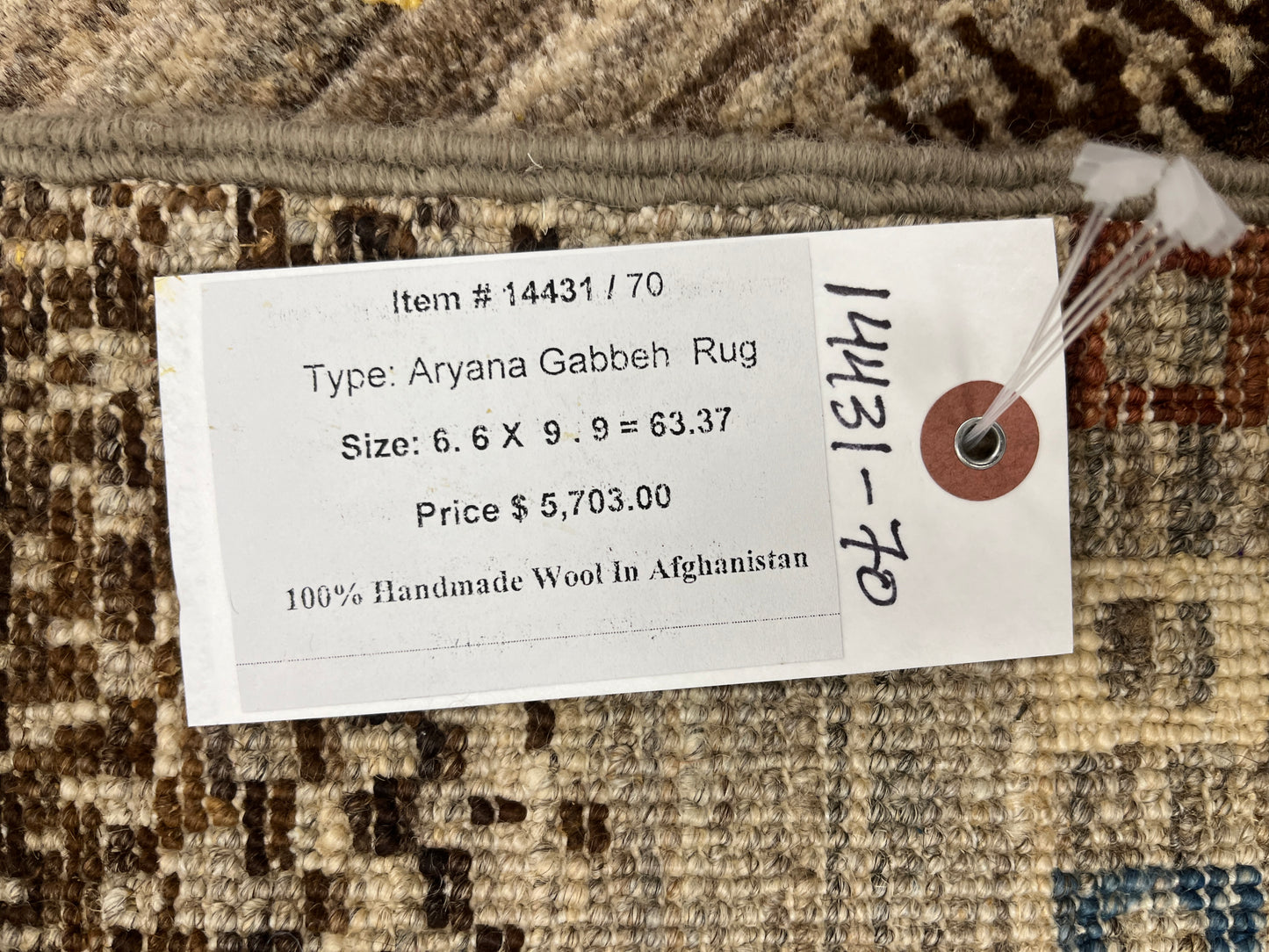 7X10 Gabbeh Loribaft Handmade Wool Tribal Rug # 14431