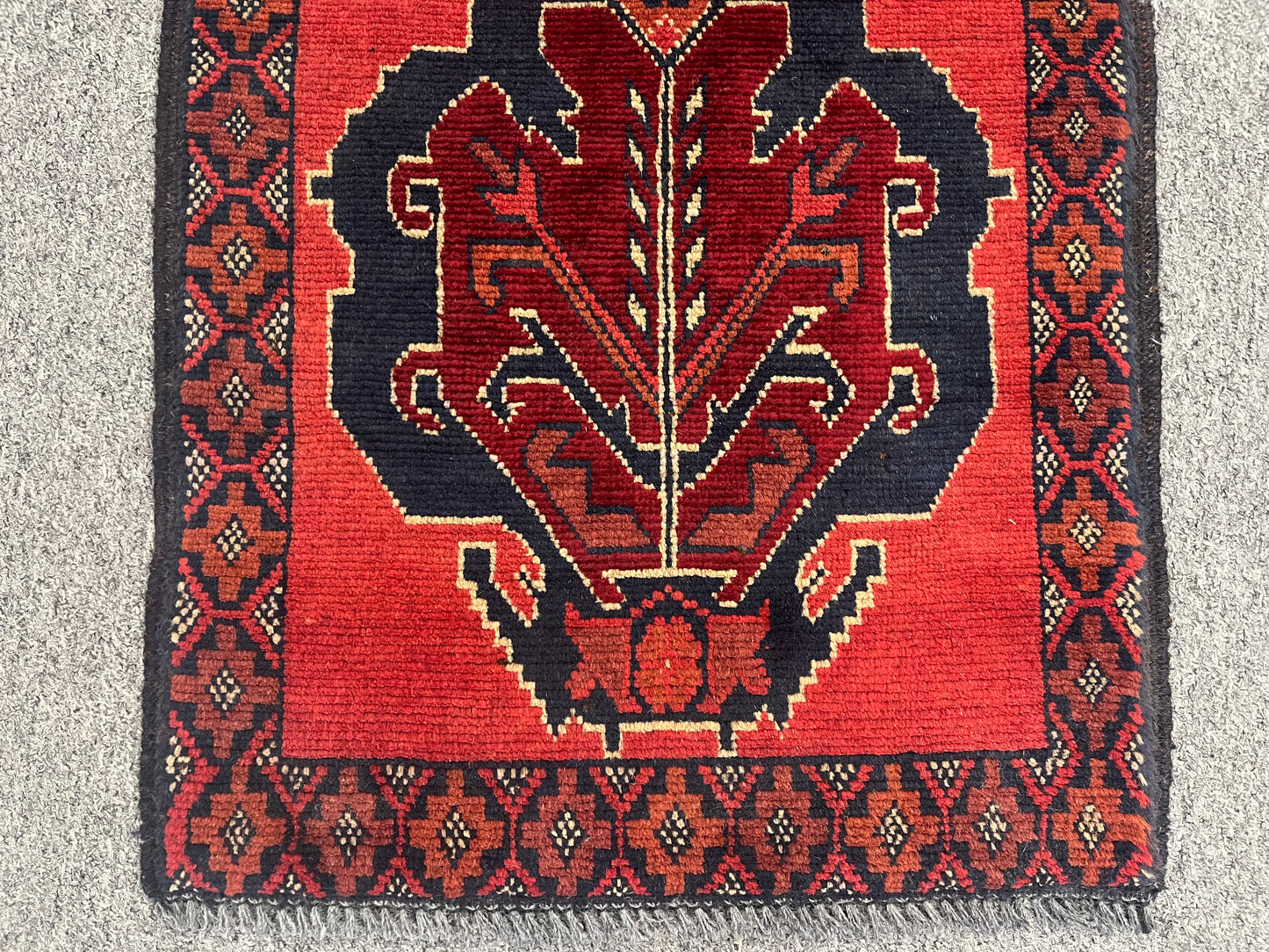 Khal Mohammadi 2X5 Handmade Wool Runner Rug # 12410