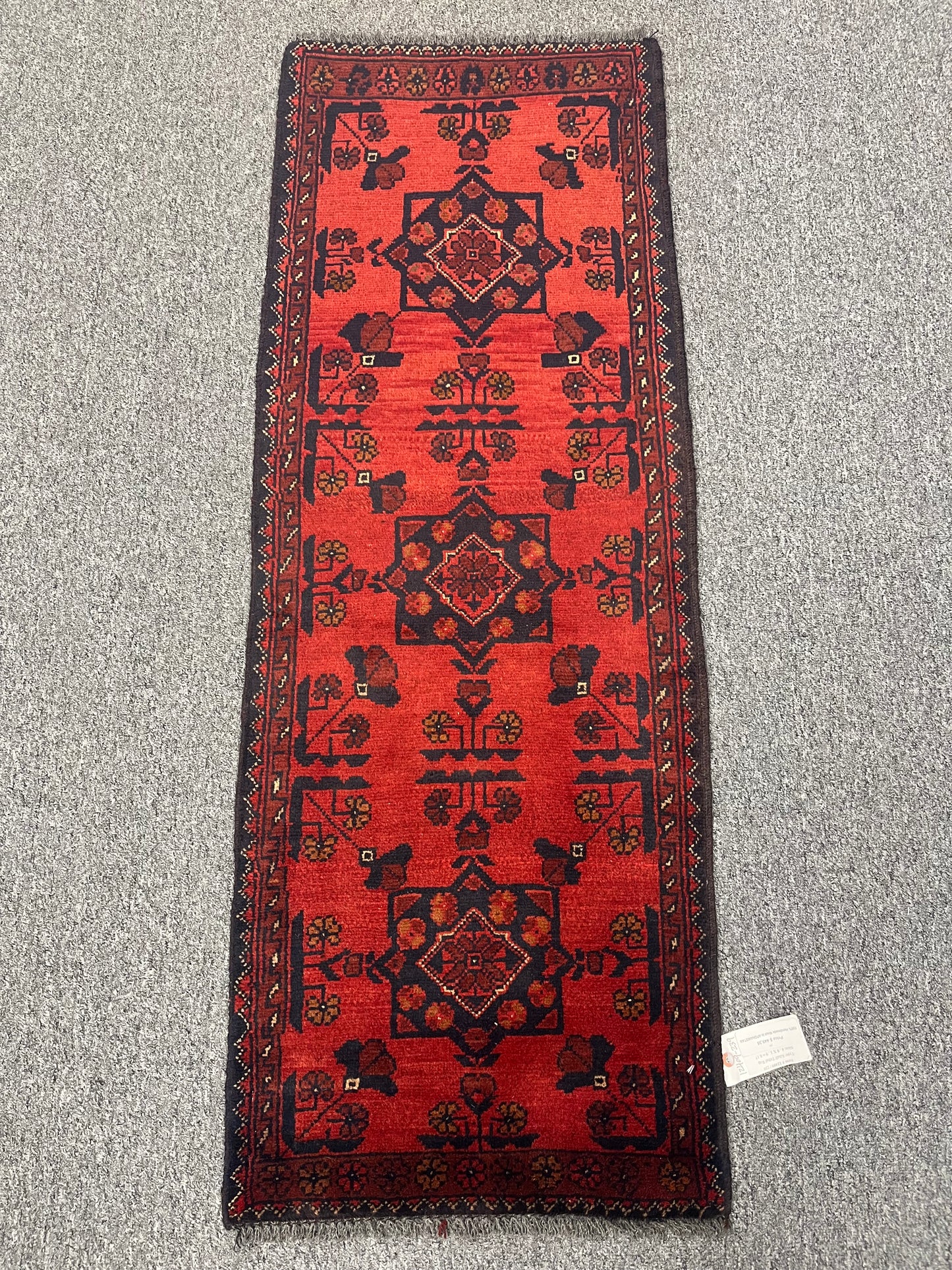 Khal Mohammedi 2X5 Handmade Wool Runner Rug # 12409