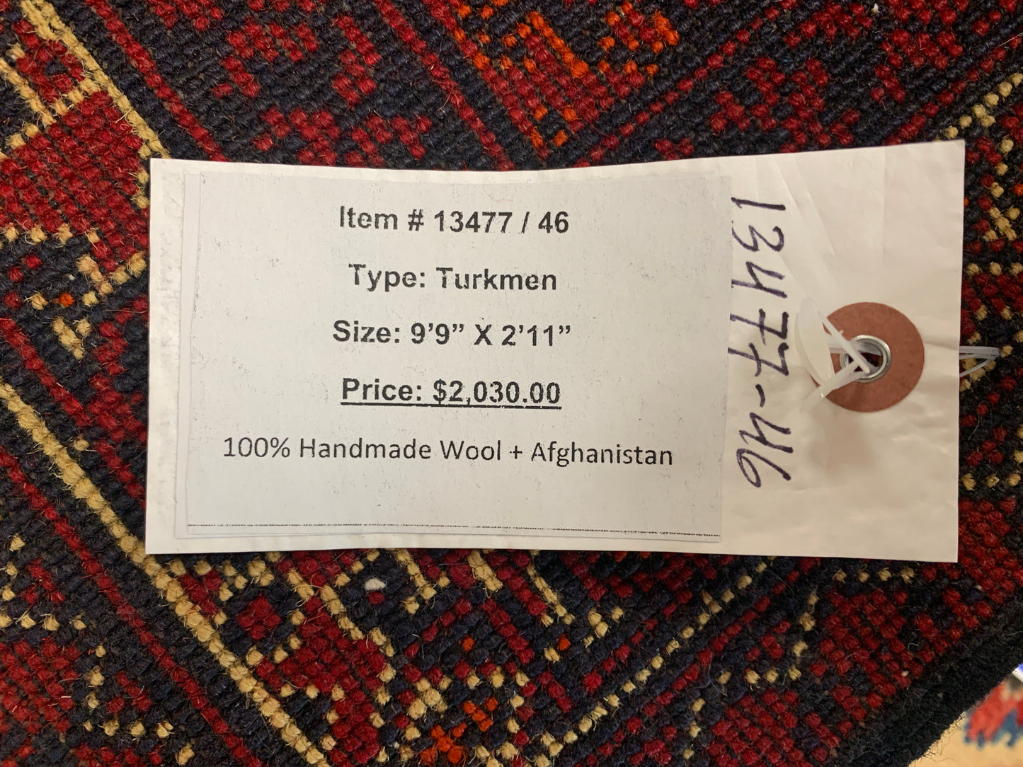 3X10 Tribal Turkmen Handmade Wool Hallway Runner # 13477
