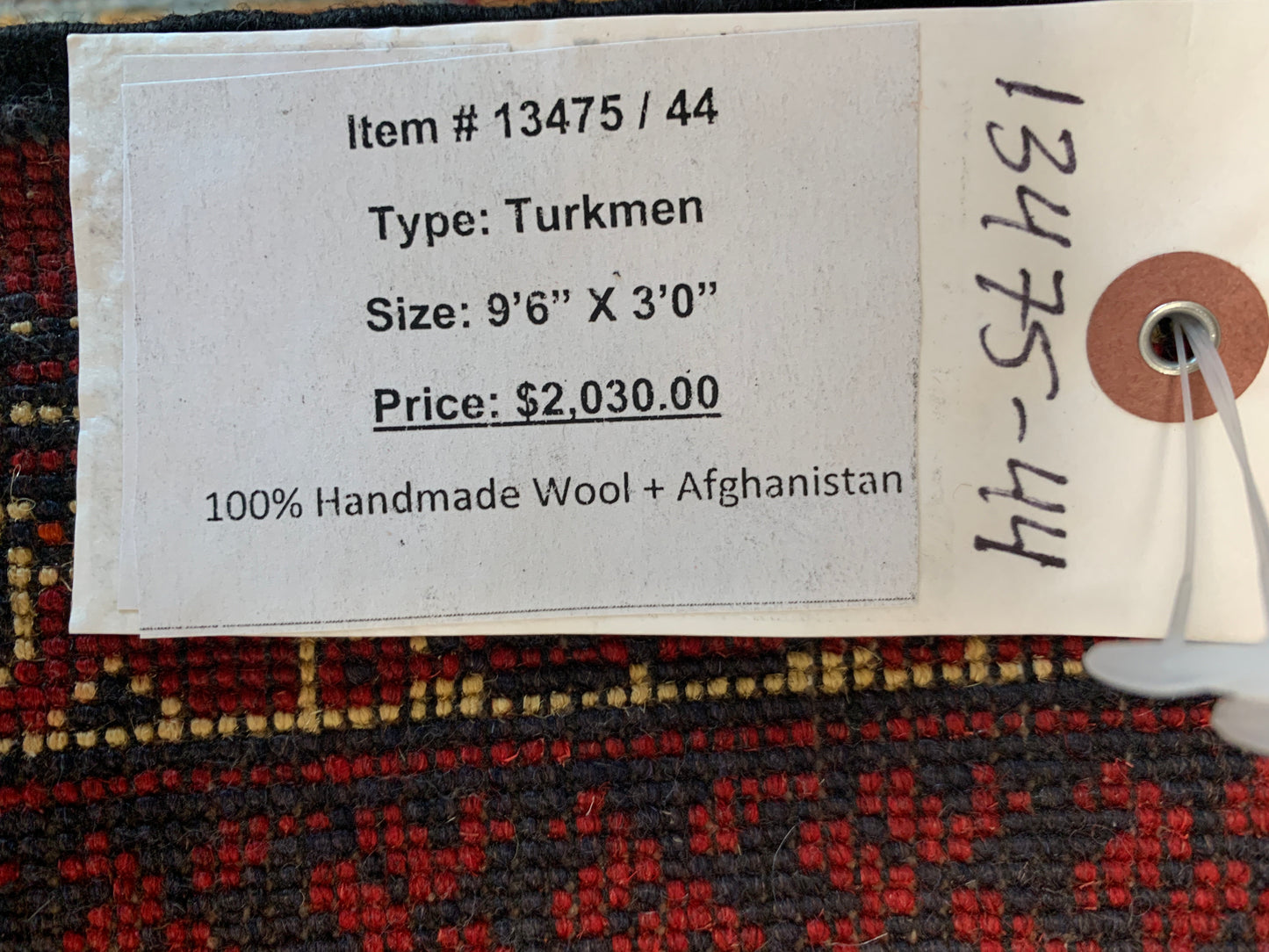 3X10 Tribal Turkmen Handmade Wool Hallway Runner # 13475