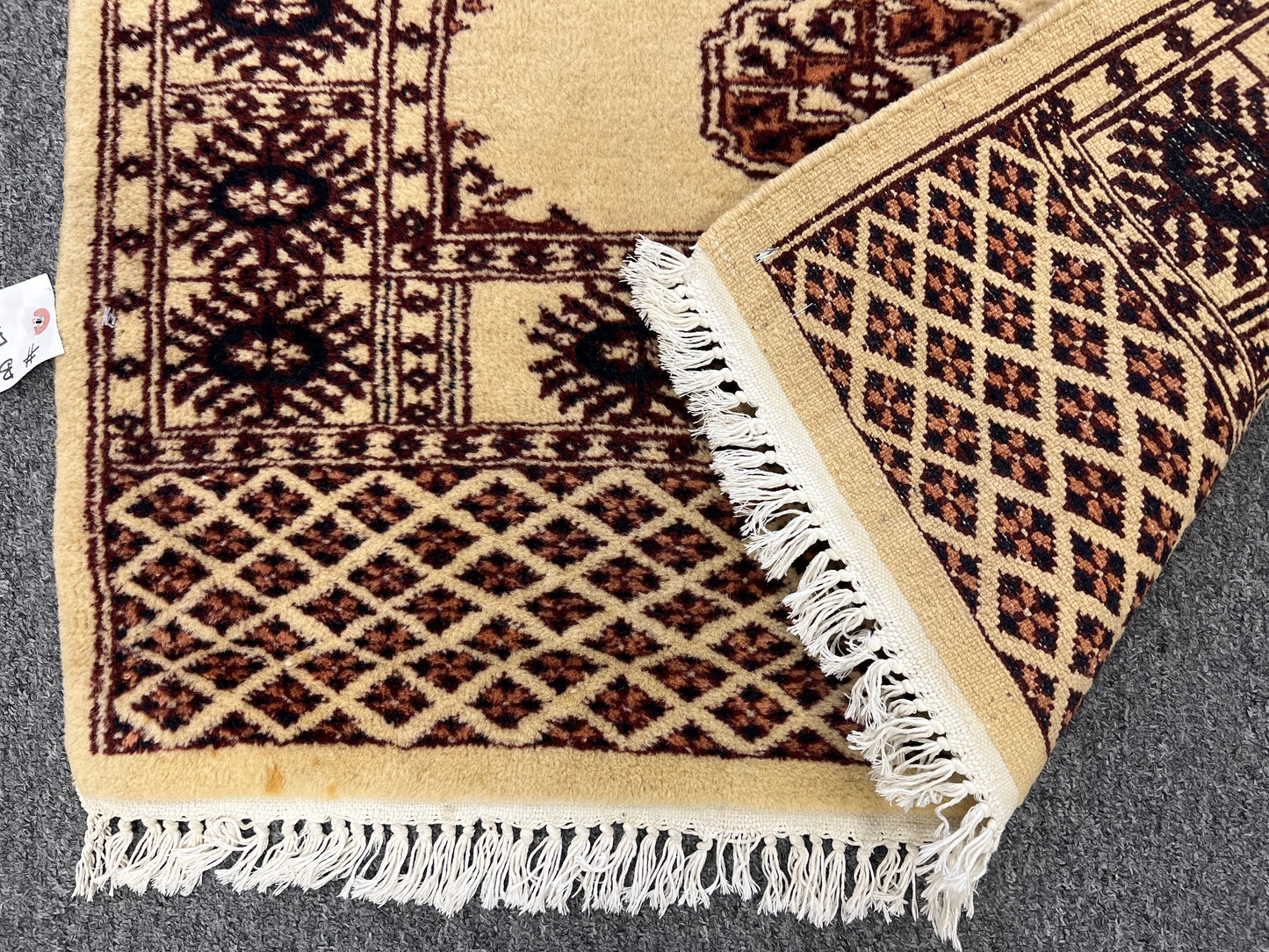 Geometric Bokhara 3X4 Handmade Wool Rug # 1-4