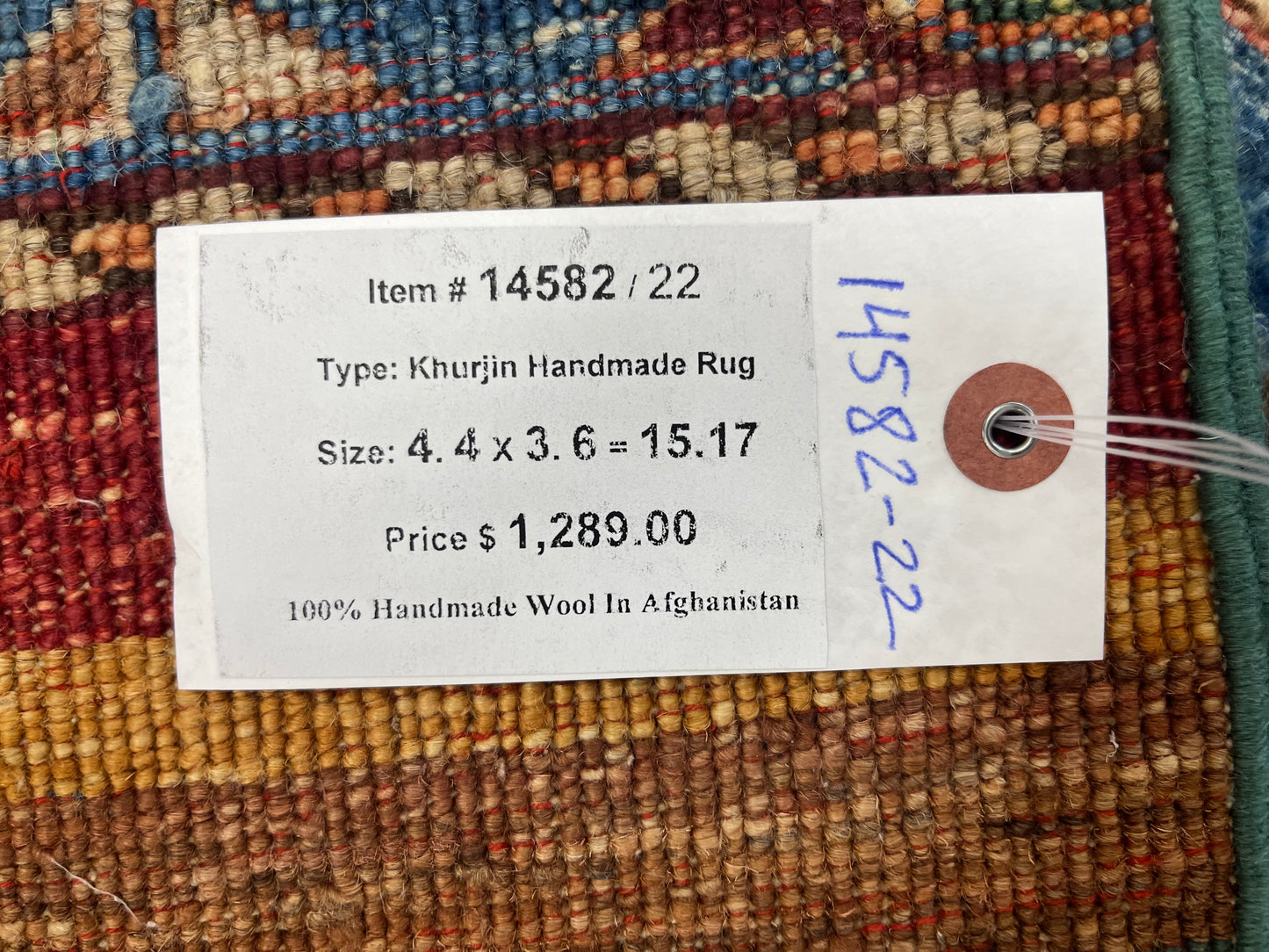 Multicolor Khorjin 3X5 Handmade Wool Rug # 14582