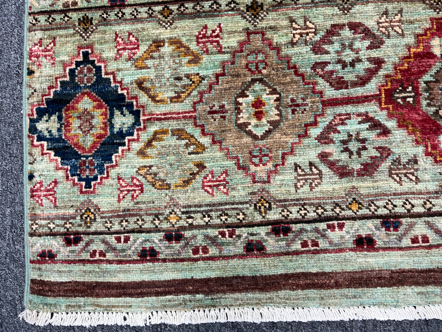 Multicolor Khorjin 3X5 Handmade Wool Rug # 14581