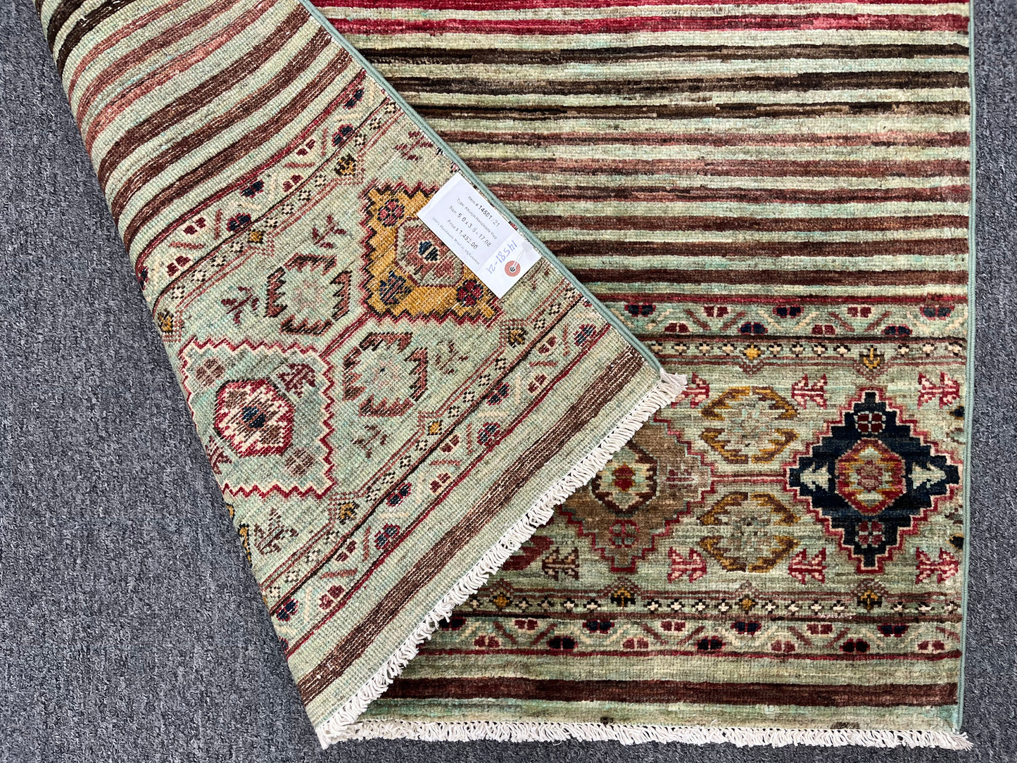 Multicolor Khorjin 3X5 Handmade Wool Rug # 14581