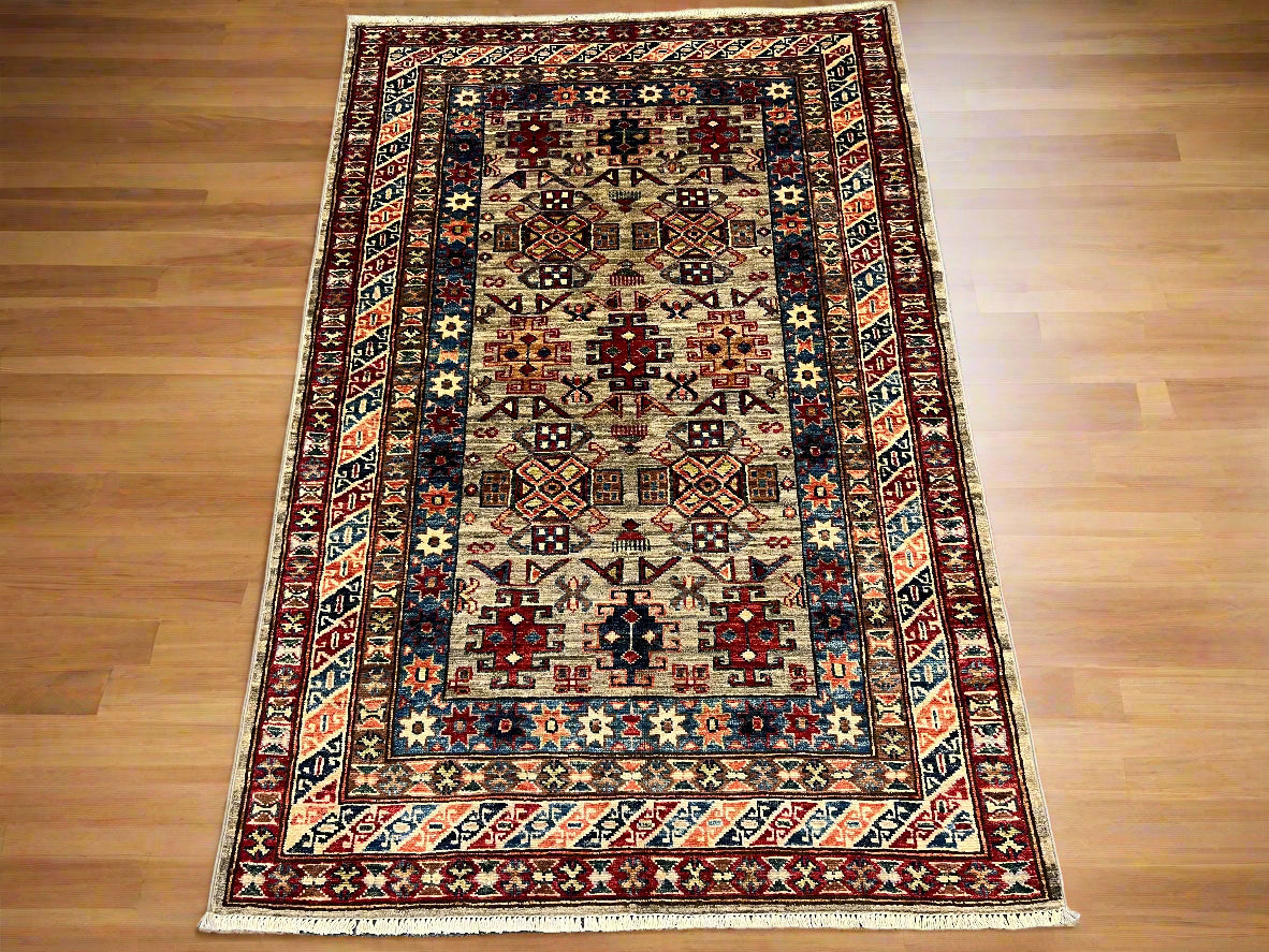 Super Kazak 3X5 Handmade Wool Rug # 14578