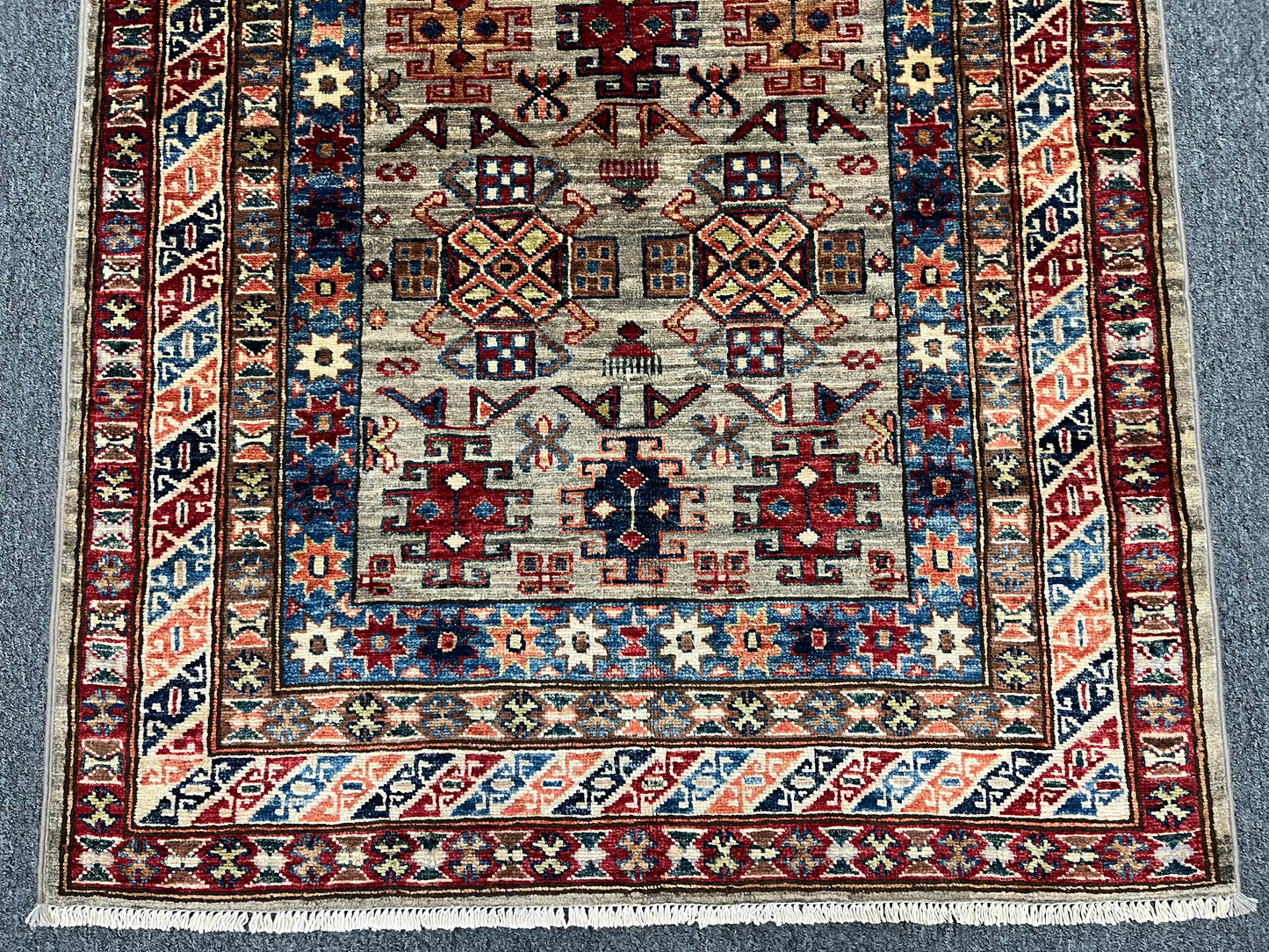 Super Kazak 3X5 Handmade Wool Rug # 14578