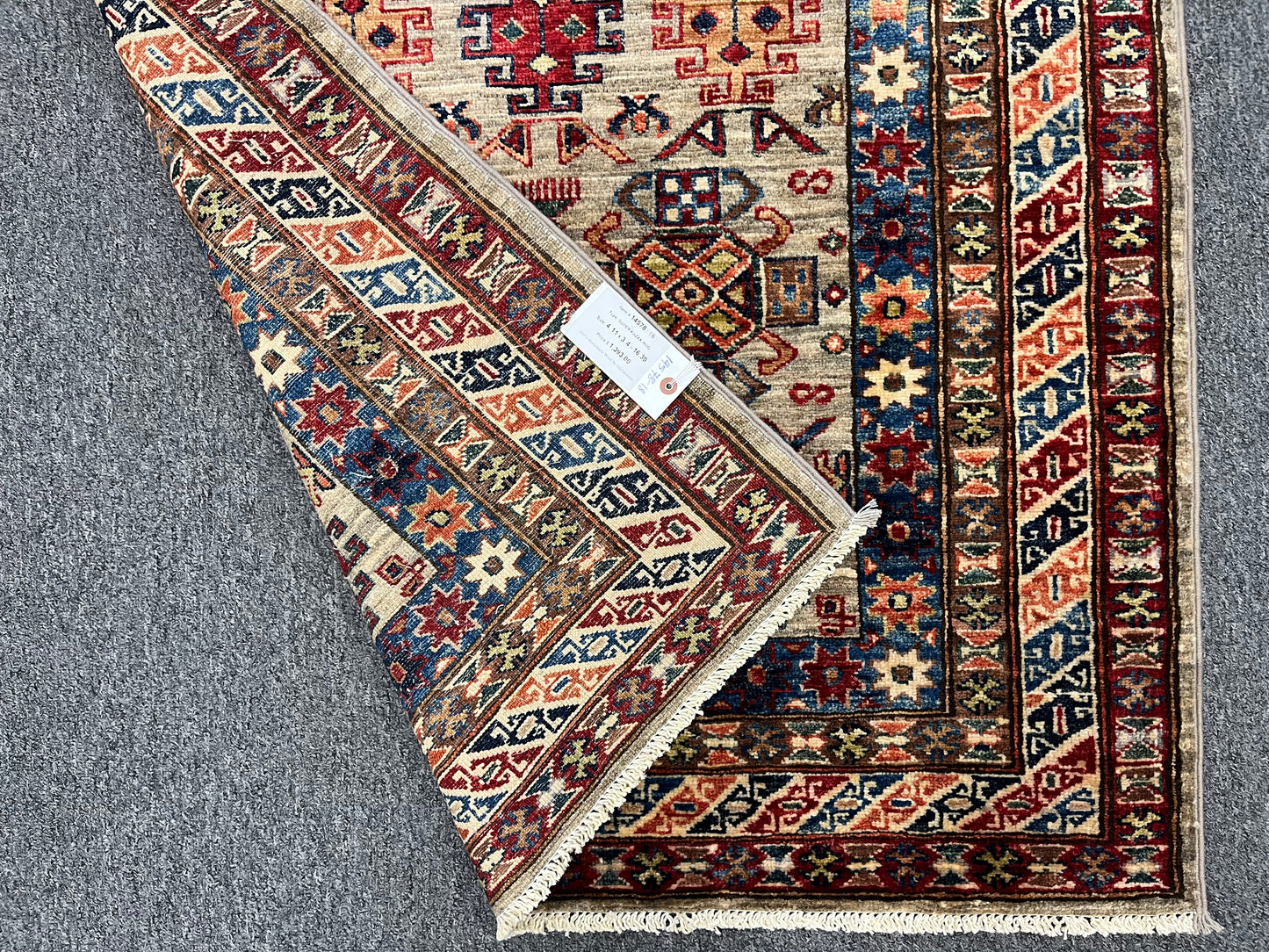 Super Kazak 3X5 Handmade Wool Rug # 14578