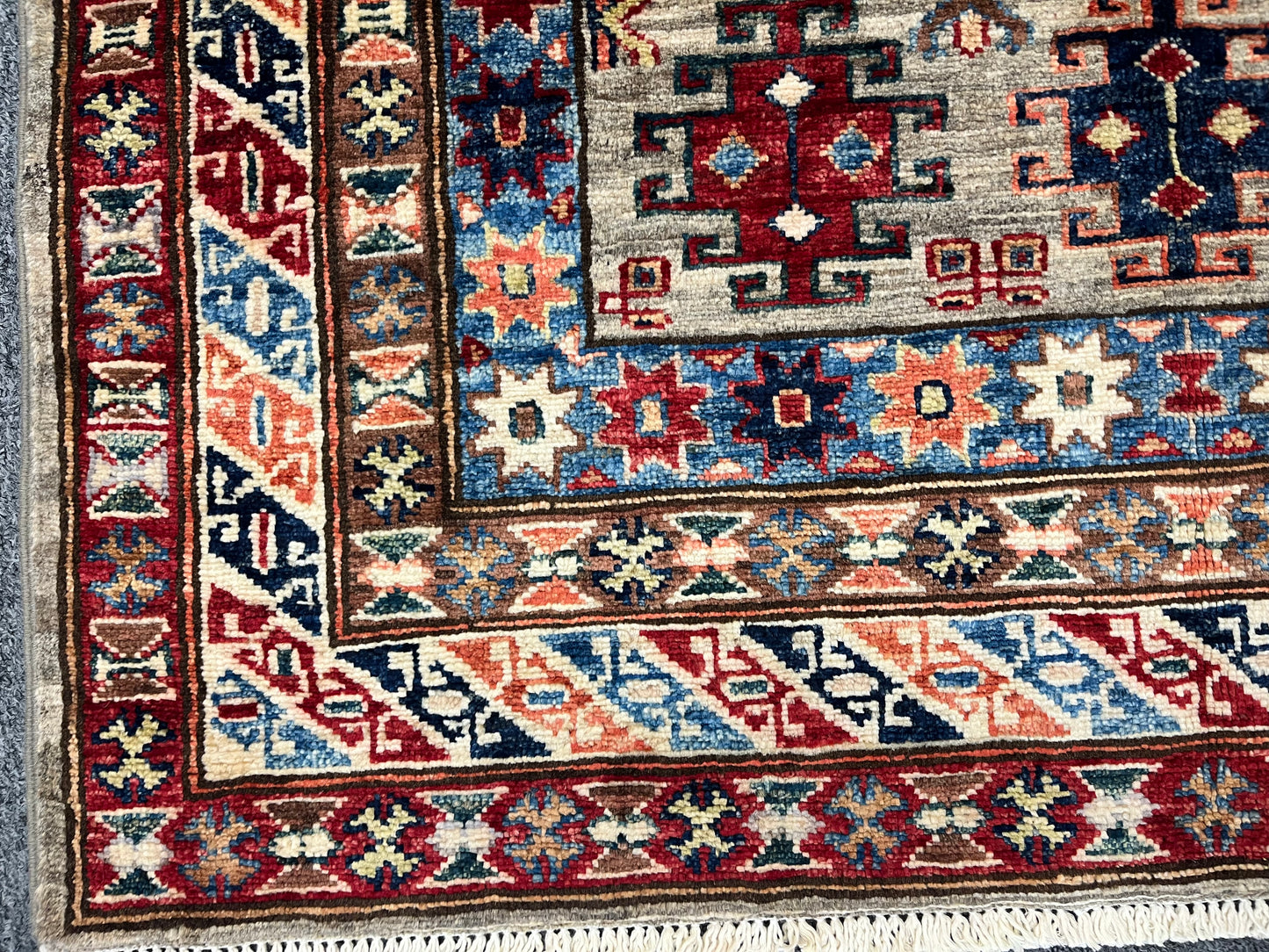 Super Kazak 3X5 Handmade Wool Rug # 14577