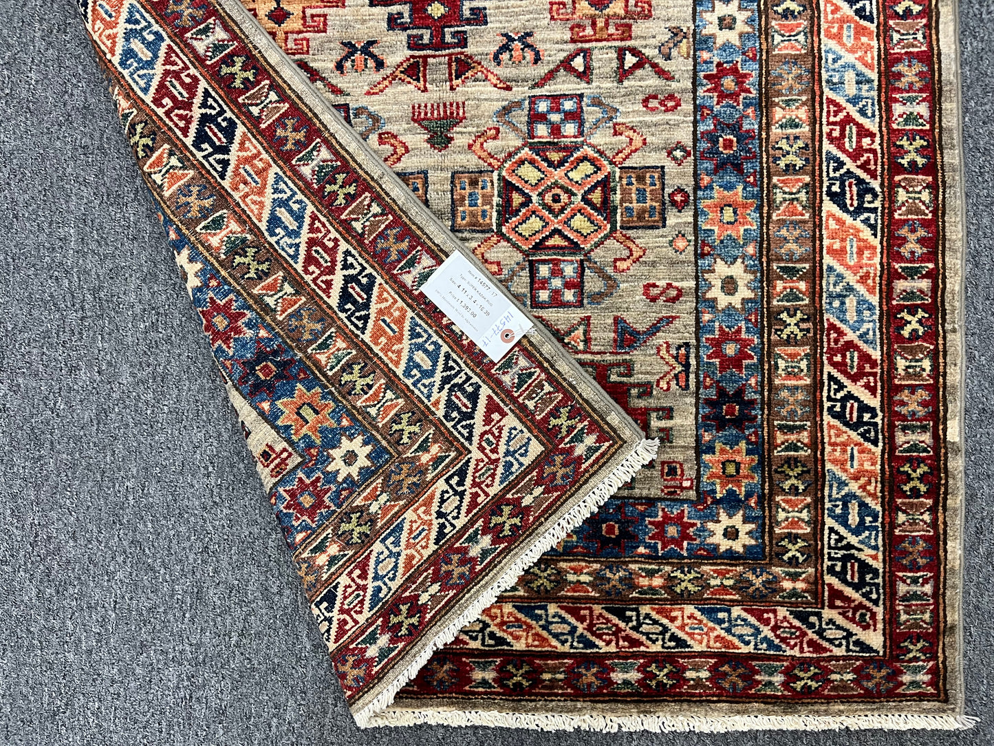 Super Kazak 3X5 Handmade Wool Rug # 14577