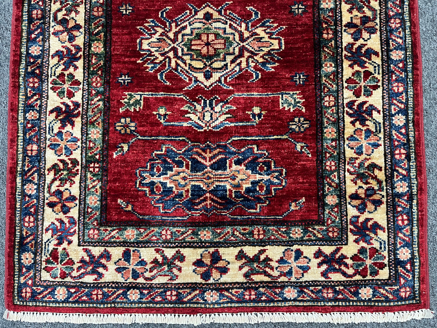 Super Kazak Runner 2' 6"X8' Handmade Wool Rug # 14585