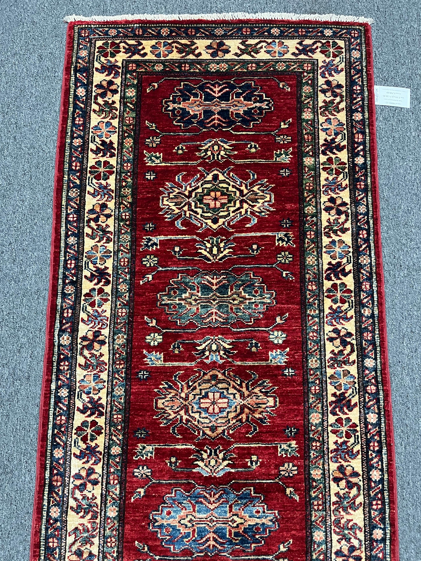 Super Kazak Runner 2' 6"X8' Handmade Wool Rug # 14585