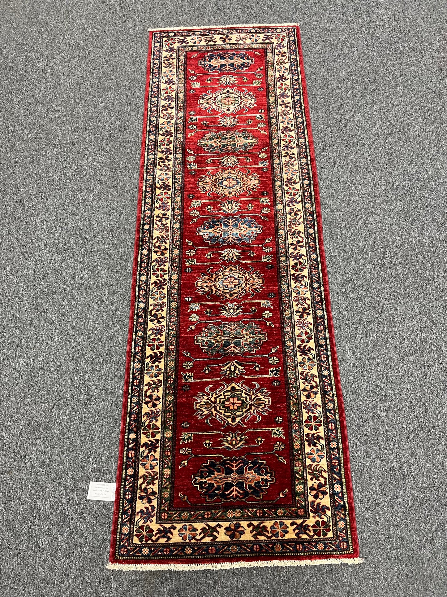 Super Kazak Runner 2' 6"X8' Handmade Wool Rug # 14585