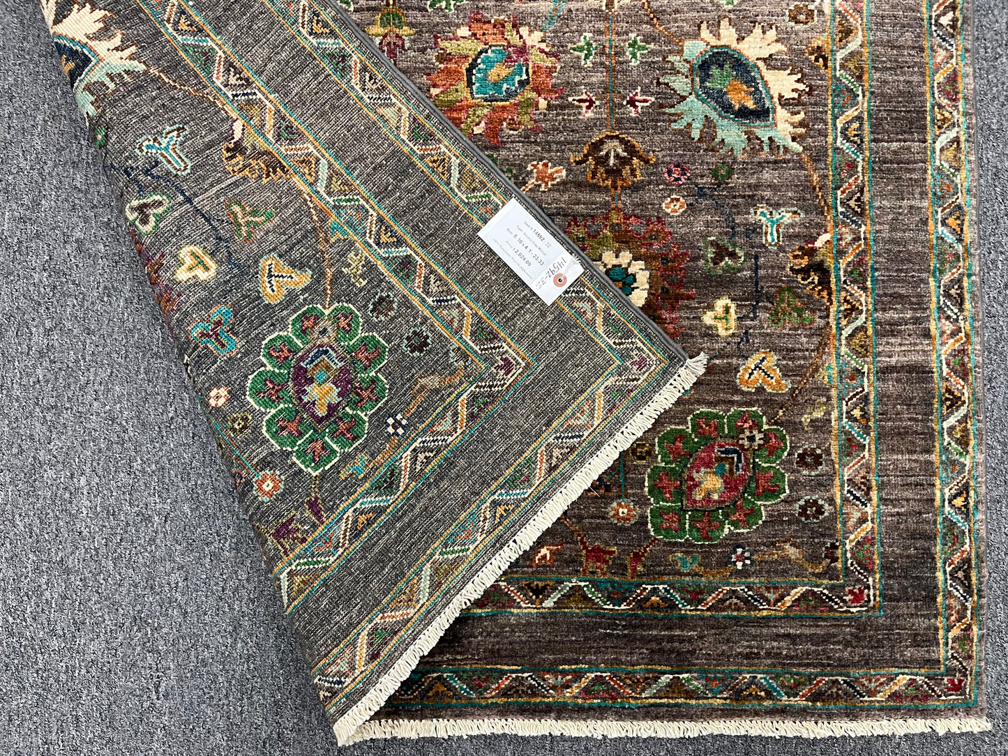 Gray Mohal 4X6 Handmade Wool Rug # 14592