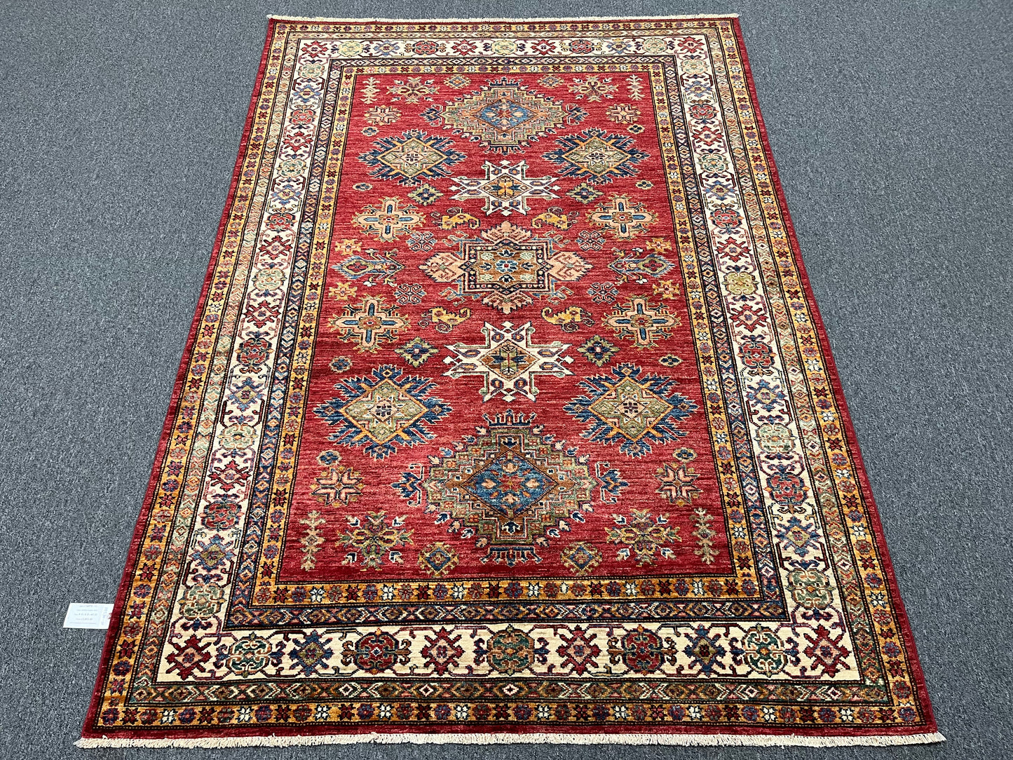 Super Kazak 6X8 Handmade Wool Rug # 14570