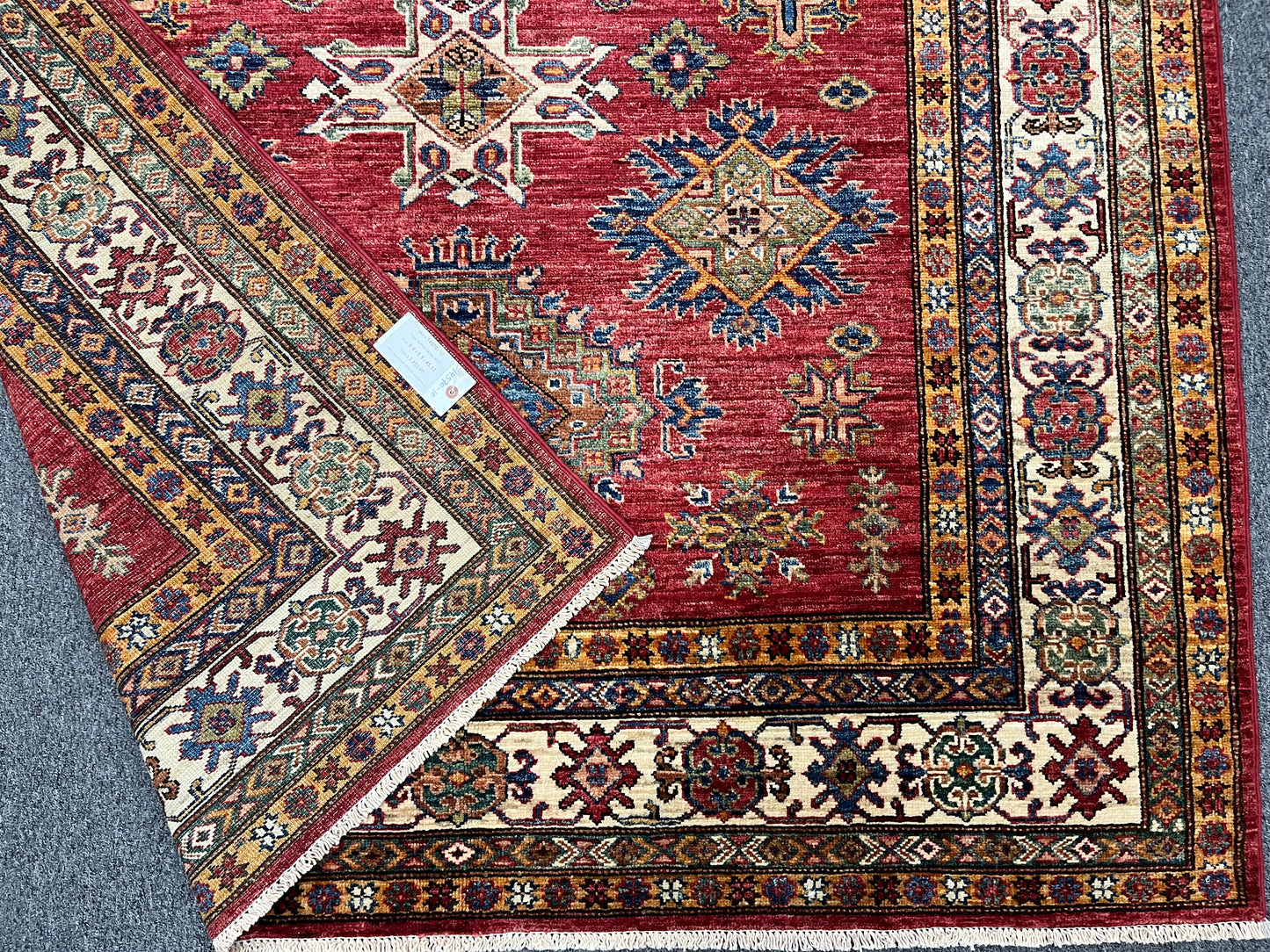 Super Kazak 6X8 Handmade Wool Rug # 14570
