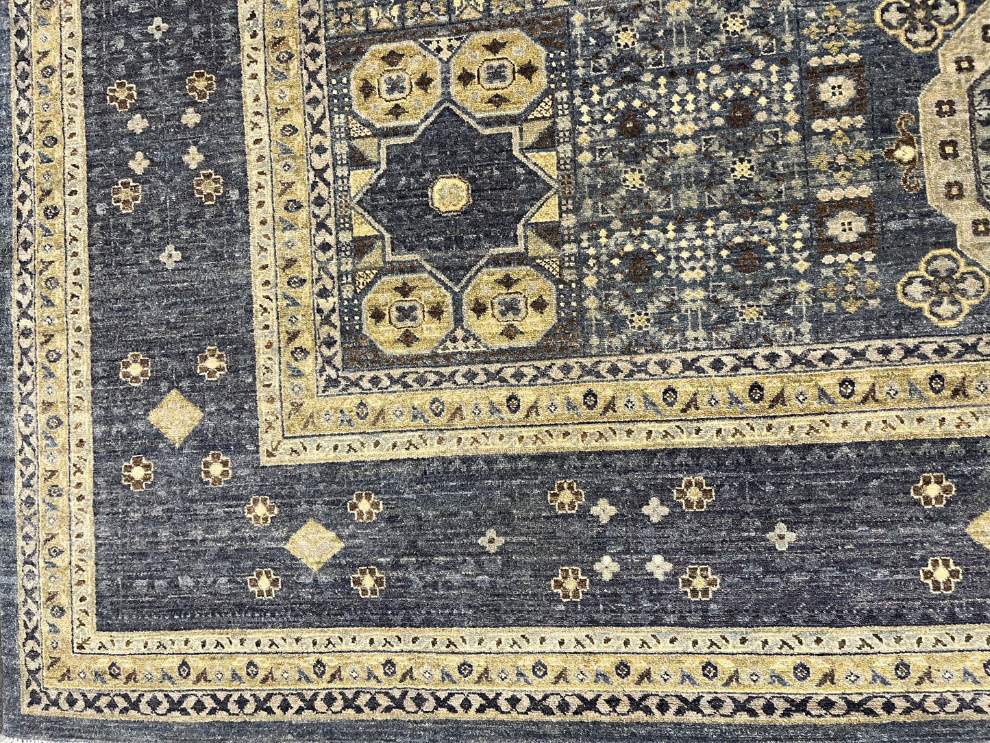 Mamluk 9X12 Gray Multicolor Handmade Wool Rug # 14574