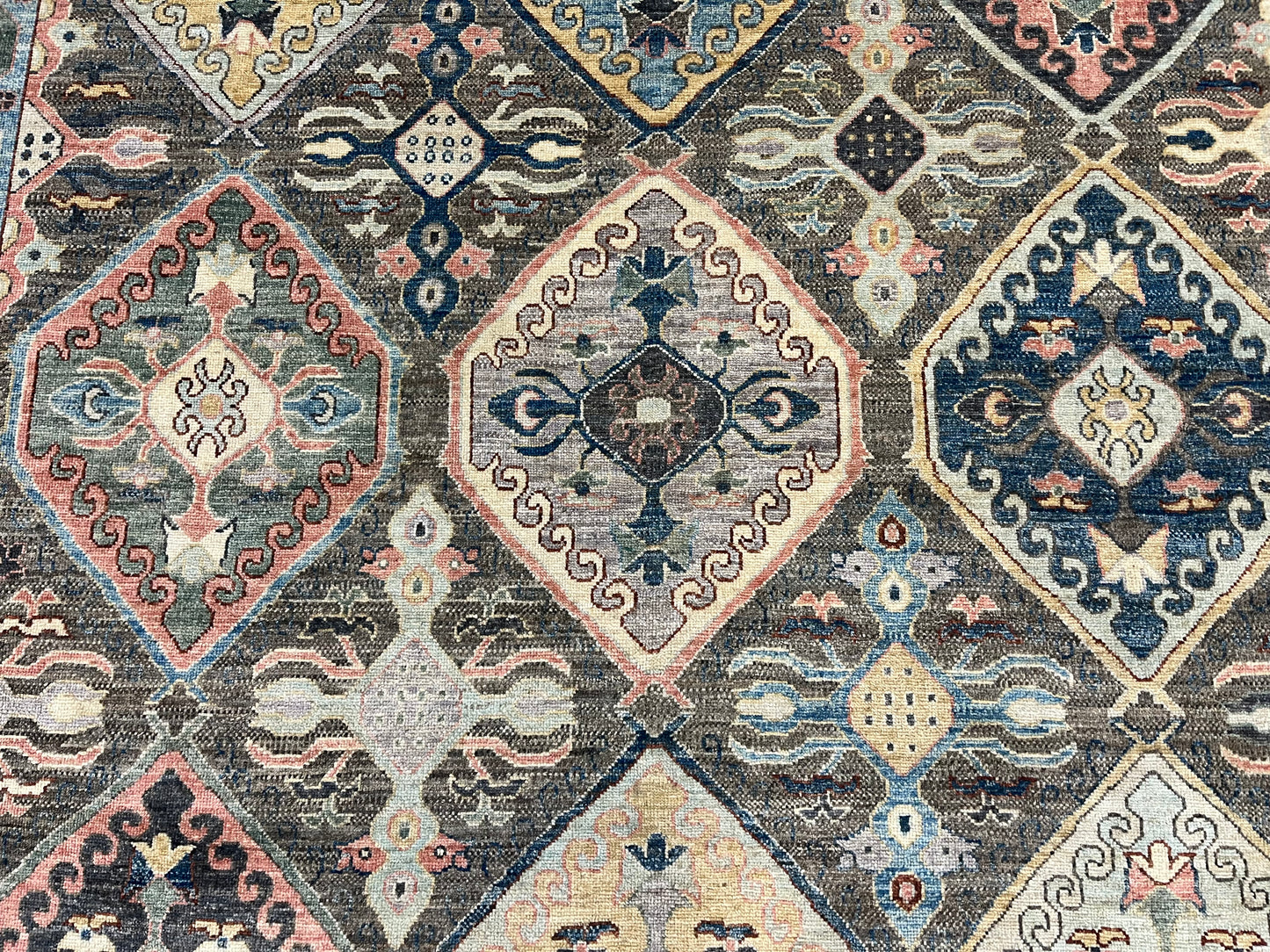 Gray Oushak 8X10 Handmade Wool Rug # 14597