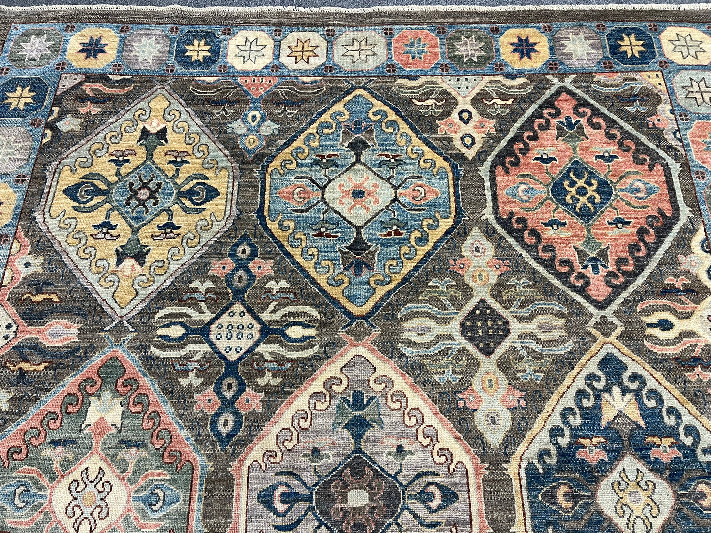 Gray Oushak 8X10 Handmade Wool Rug # 14597