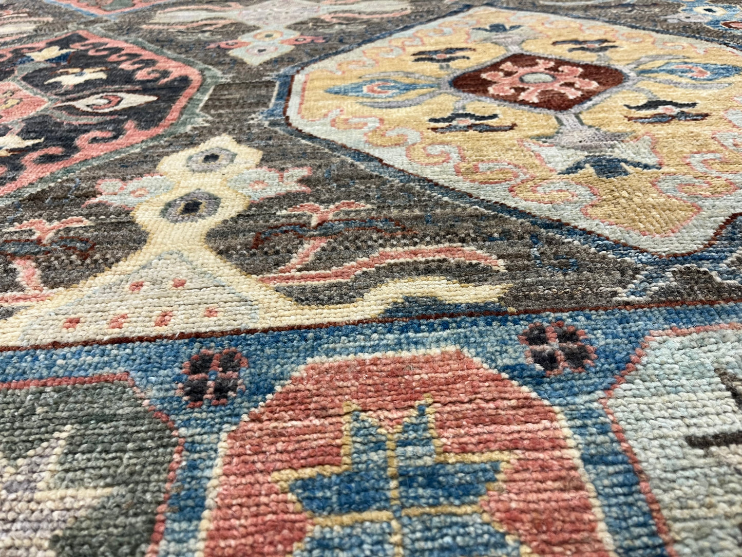 Gray Oushak 8X10 Handmade Wool Rug # 14597