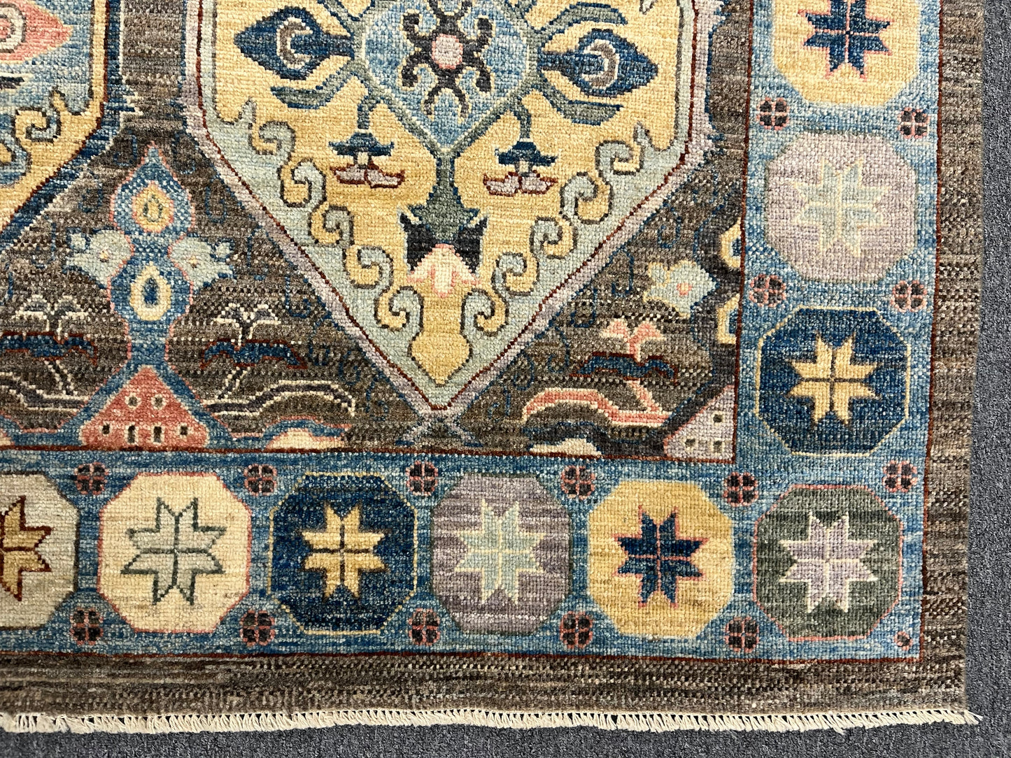 Gray Oushak 8X10 Handmade Wool Rug # 14597
