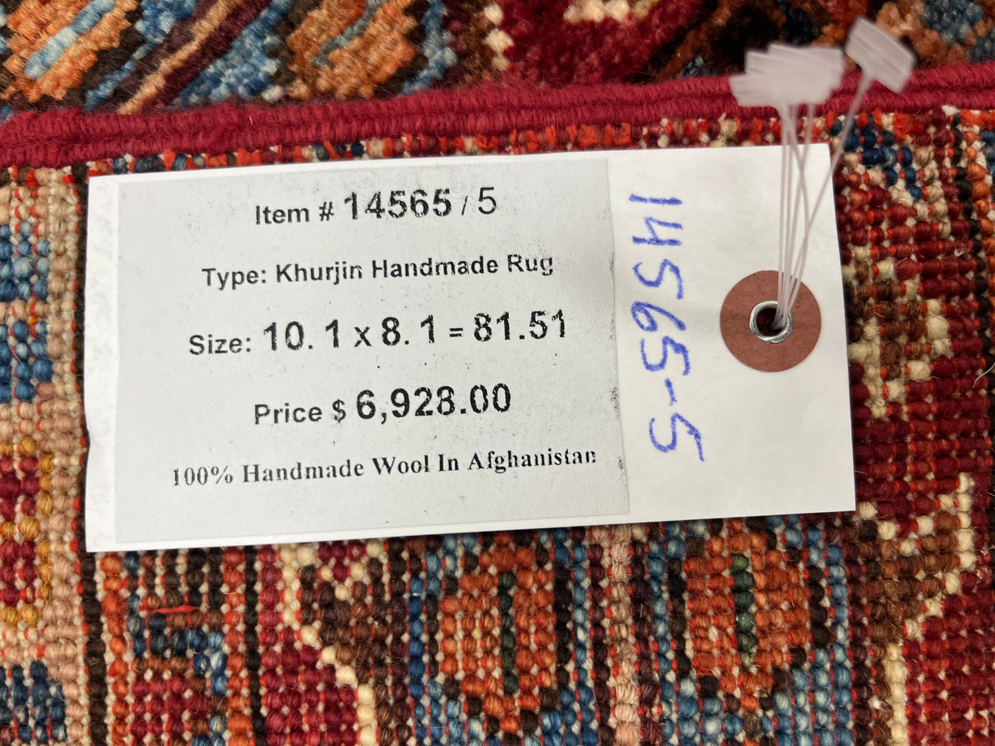 8X10 Khurjin Multicolor Handmade Wool Rug # 14565