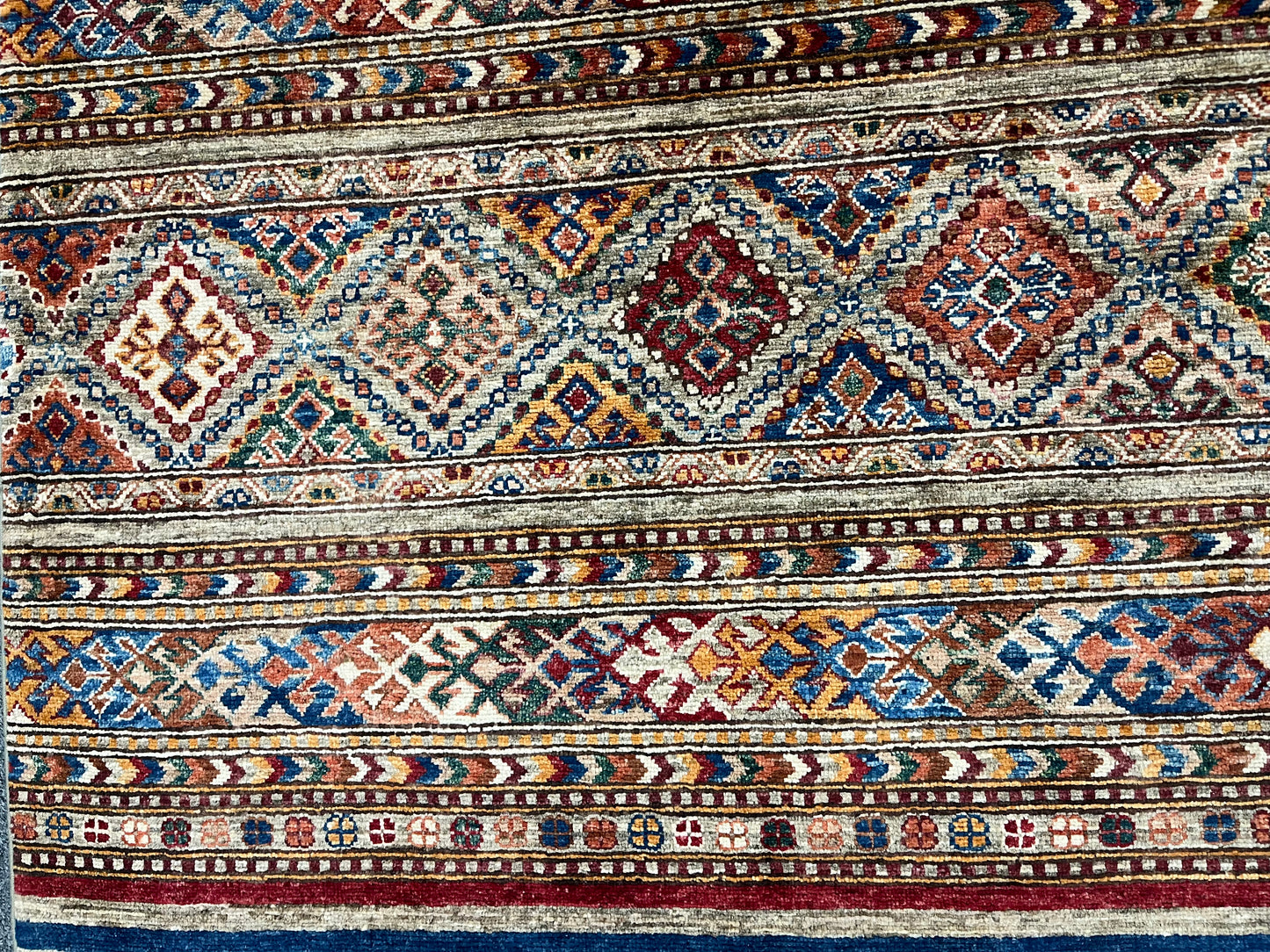 8X10 Khurjin Multicolor Handmade Wool Rug # 14564
